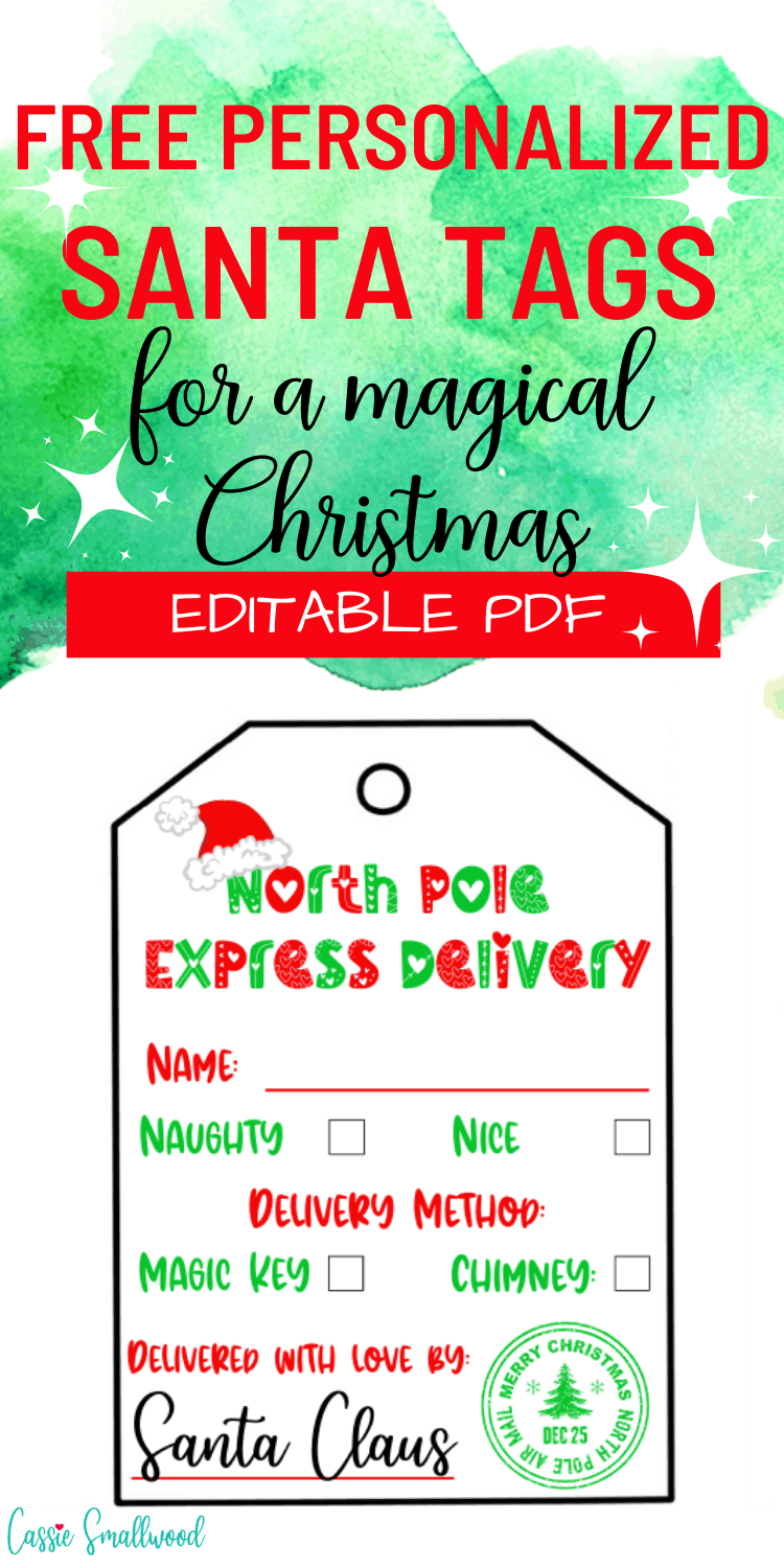 Free Printable Santa Gift Tags From The North Pole (Editable Pdf in Free Printable Personalized Gift Tags For Christmas