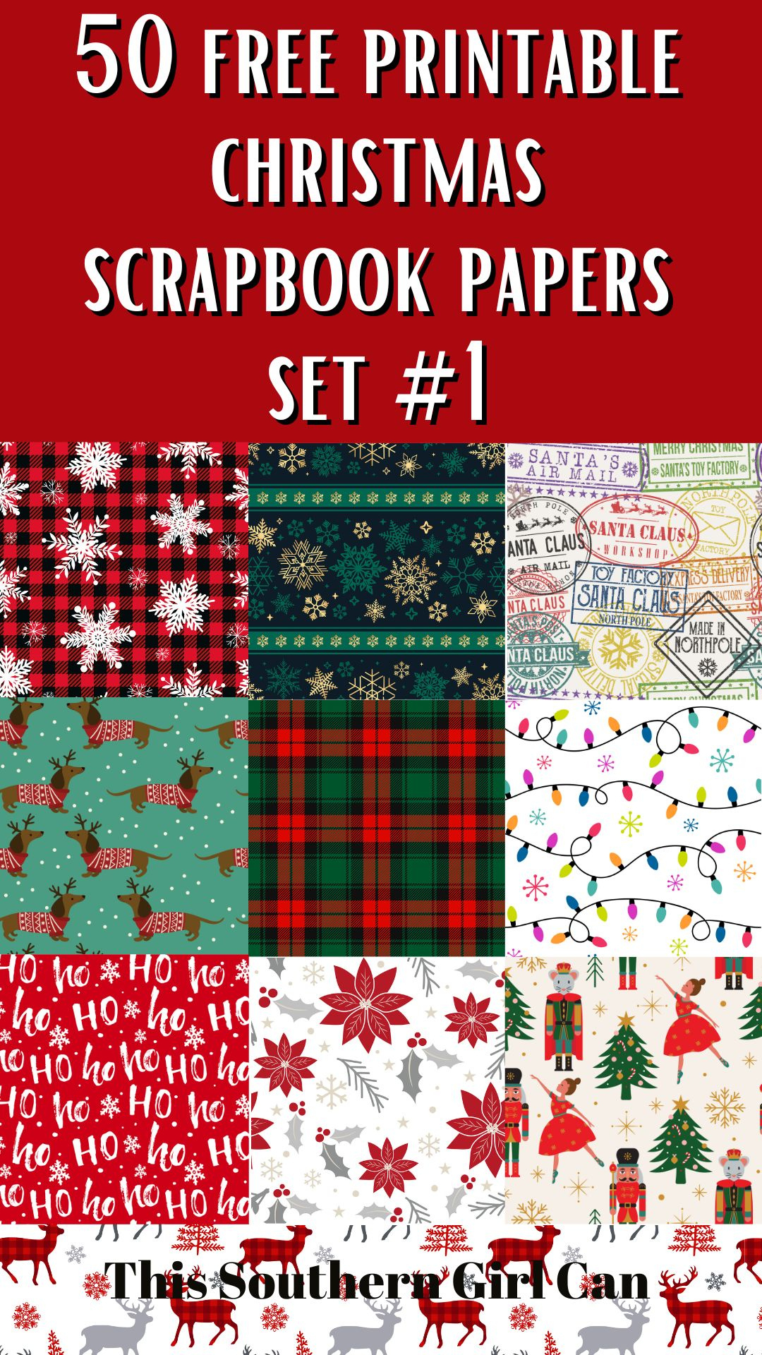 Free Printables with regard to Free Printable Scrapbook Paper Christmas