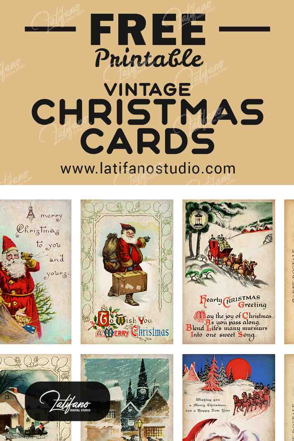 Free Vintage Christmas Cards - Free Download Christmas Card regarding Free Printable Vintage Christmas Card