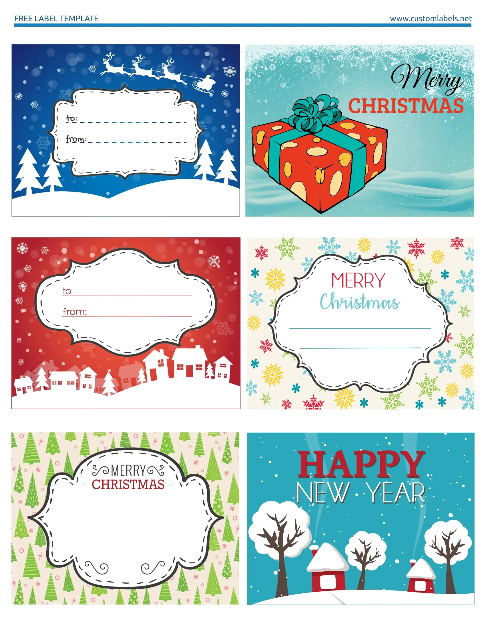 Fun And Colorful Christmas Labels - Free Printables pertaining to Merry Christmas Free Printable Tags