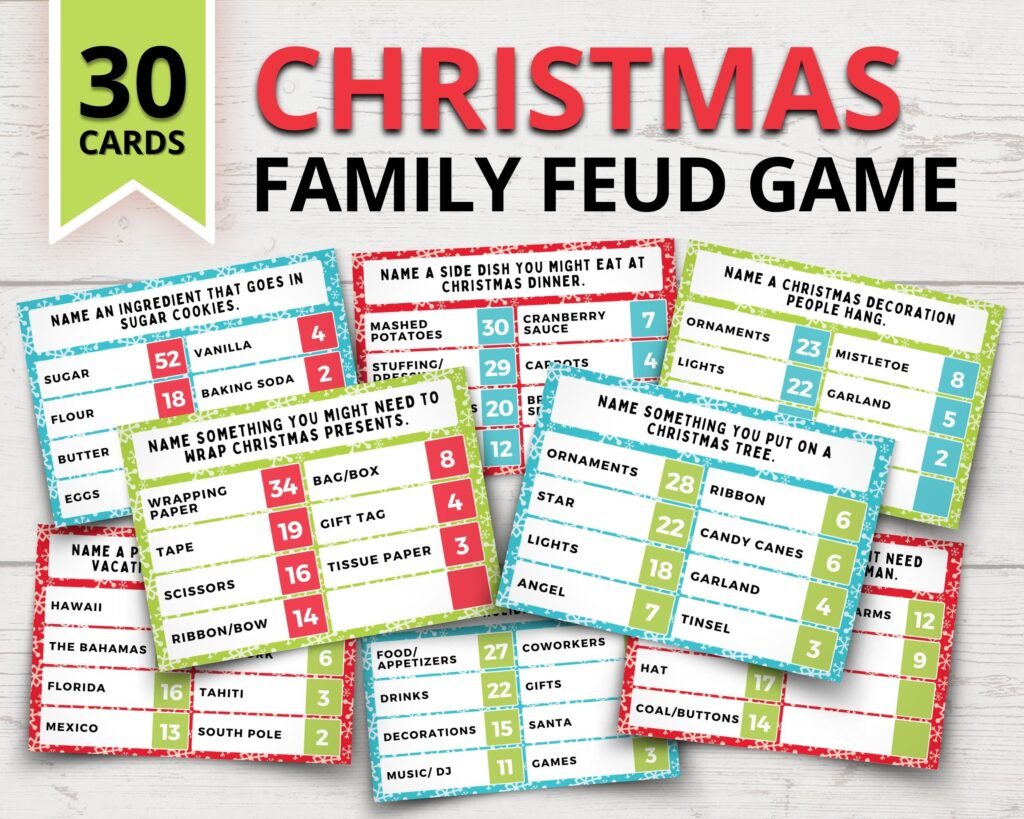 Fun Christmas Family Feud Questions To Play During The Holidays! regarding Christmas Printable Free Funny Family Feud Questions and Answers Printable