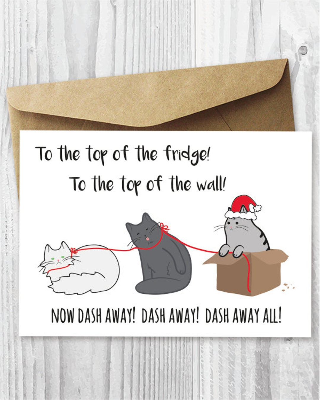 Funny Holiday Card, Printable Christmas Cards, Funny Cats throughout Printable Funny Christmas Card