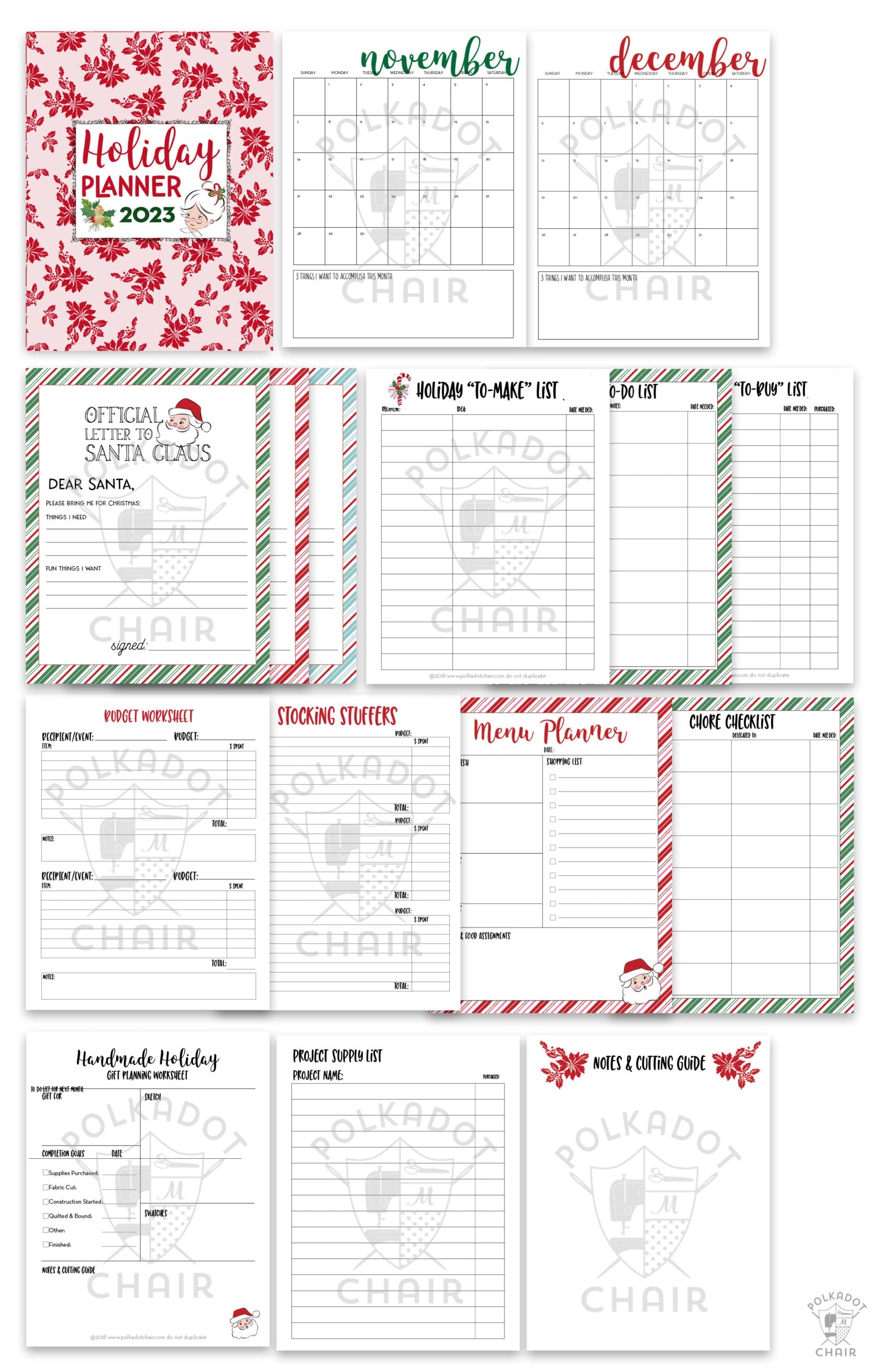 Get Organized With Our 2023 Printable Christmas Planner! | Polka pertaining to Christmas Planner Printable