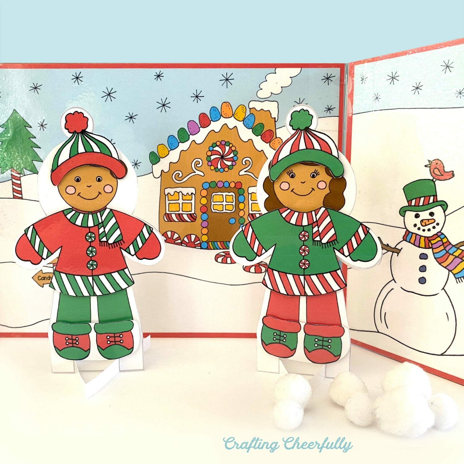 Gingerbread Kid Paper Dolls - Printables For Pretend Play for Printable Christmas Paper Dolls