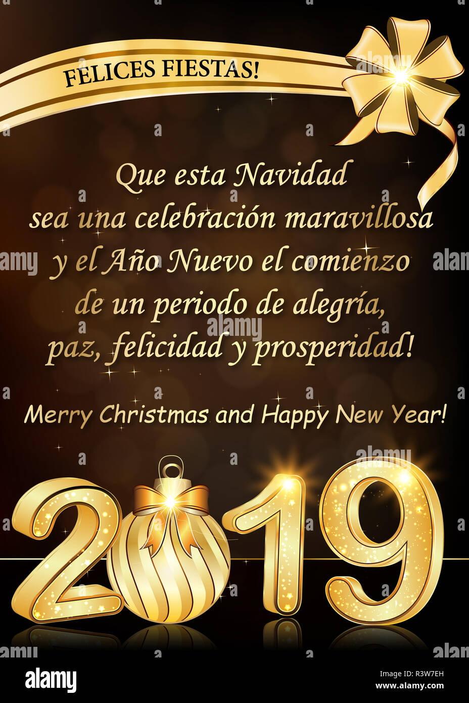 Greeting Card For Spanish Clients Hi-Res Stock Photography And within Happy New Year Quotes in Spanish
