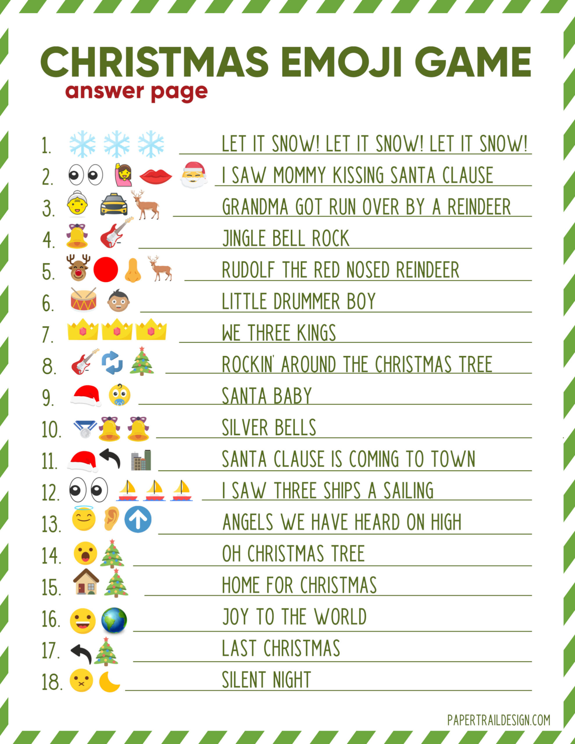 Guessing Game Answers Christmas Emoji Song Quiz Emoji Pictionary with regard to Christmas Printable Emoji Quiz With Answers