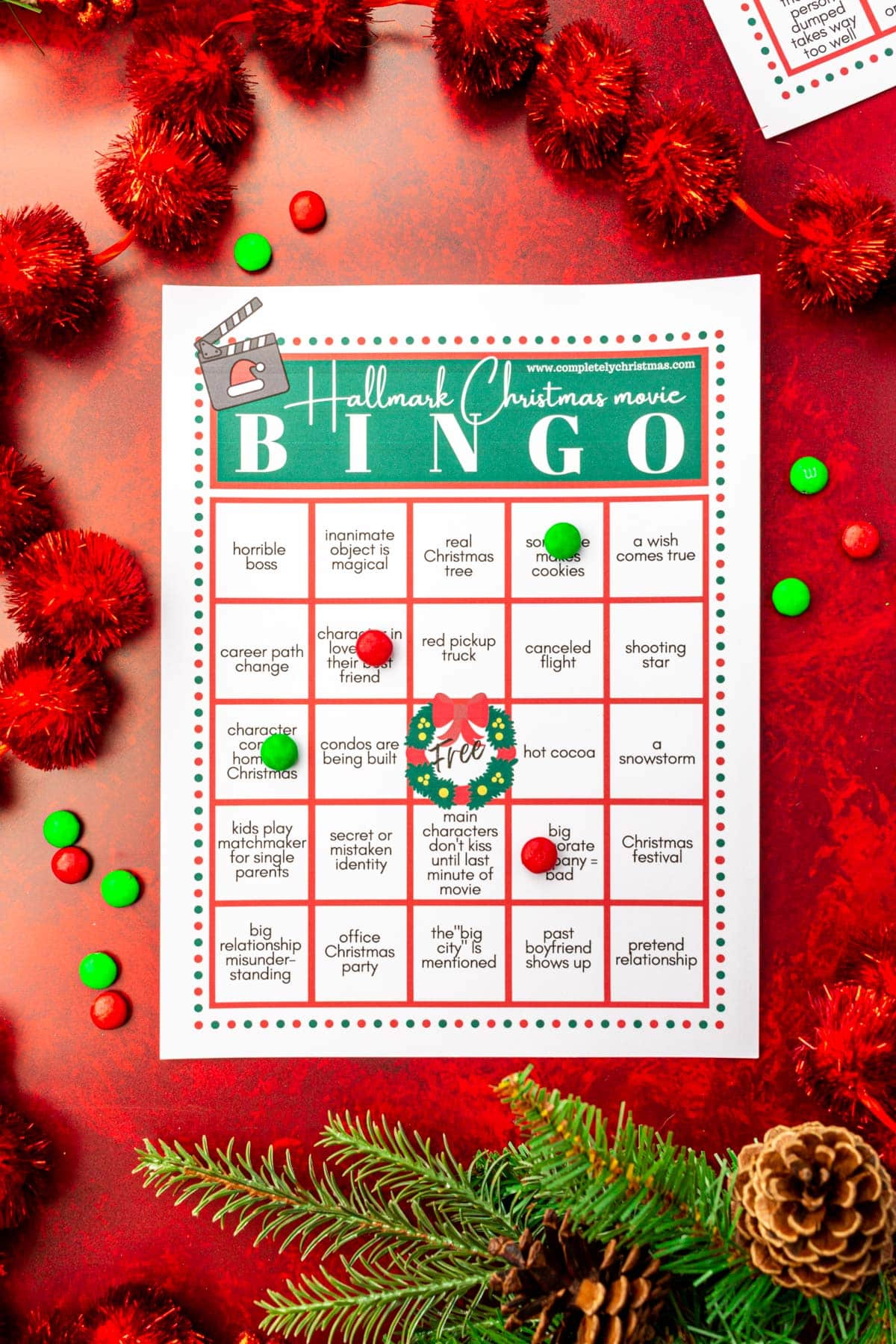 Hallmark Christmas Movie Bingo Free Printable in Christmas Movie Bingo Free Printable