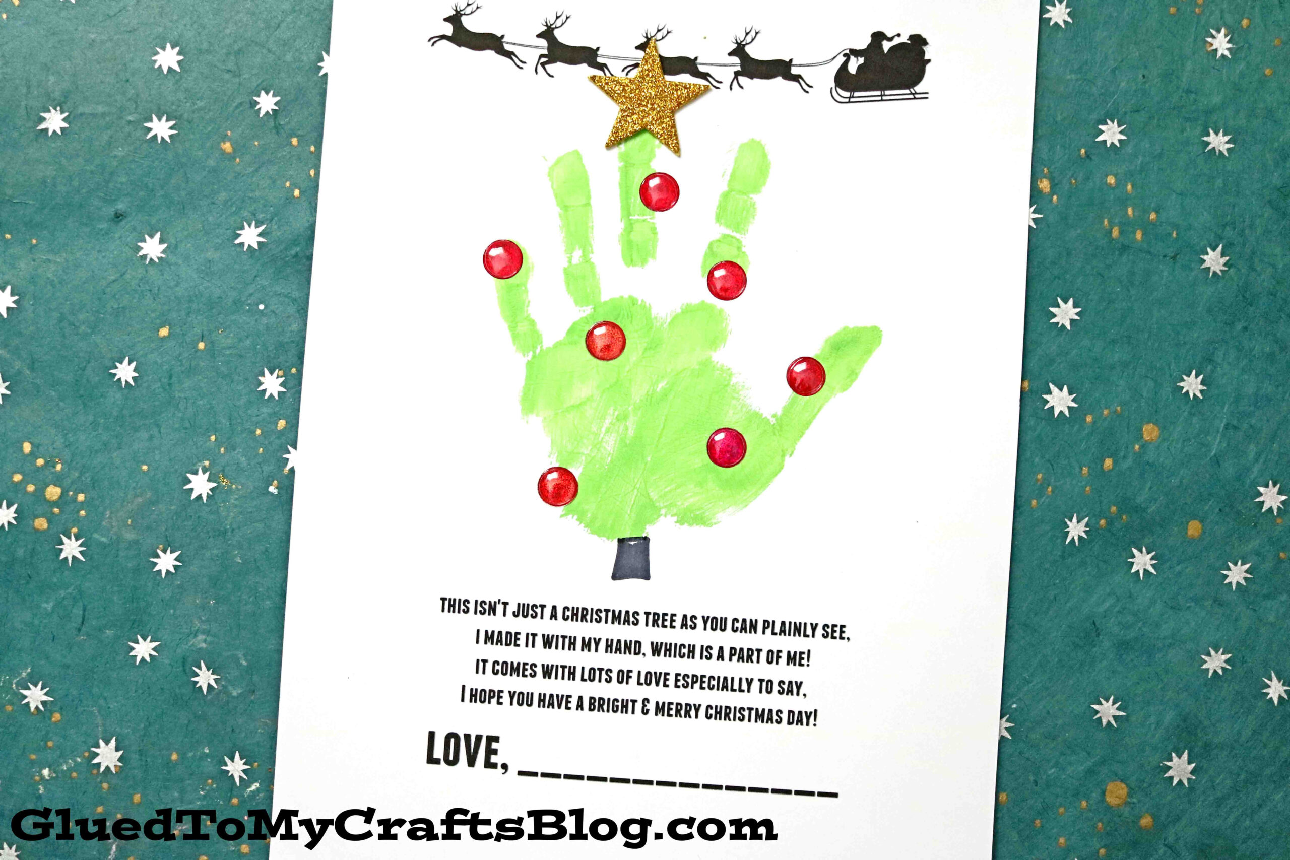 Handprint Holiday Poems For Christmas pertaining to Christmas Handprint Poem Printable