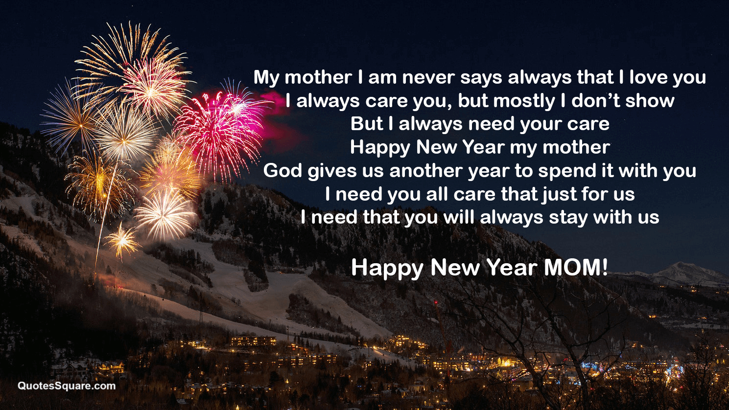 Happy New Year Mom - Printable with regard to Happy New Year Mom Quotes