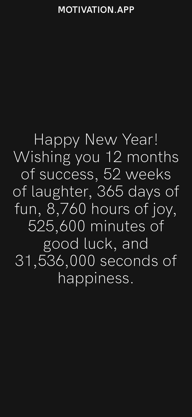Happy New Year! Wishing You 12 Months Of Success, 52 Weeks Of throughout New Year 365 Days Quotes