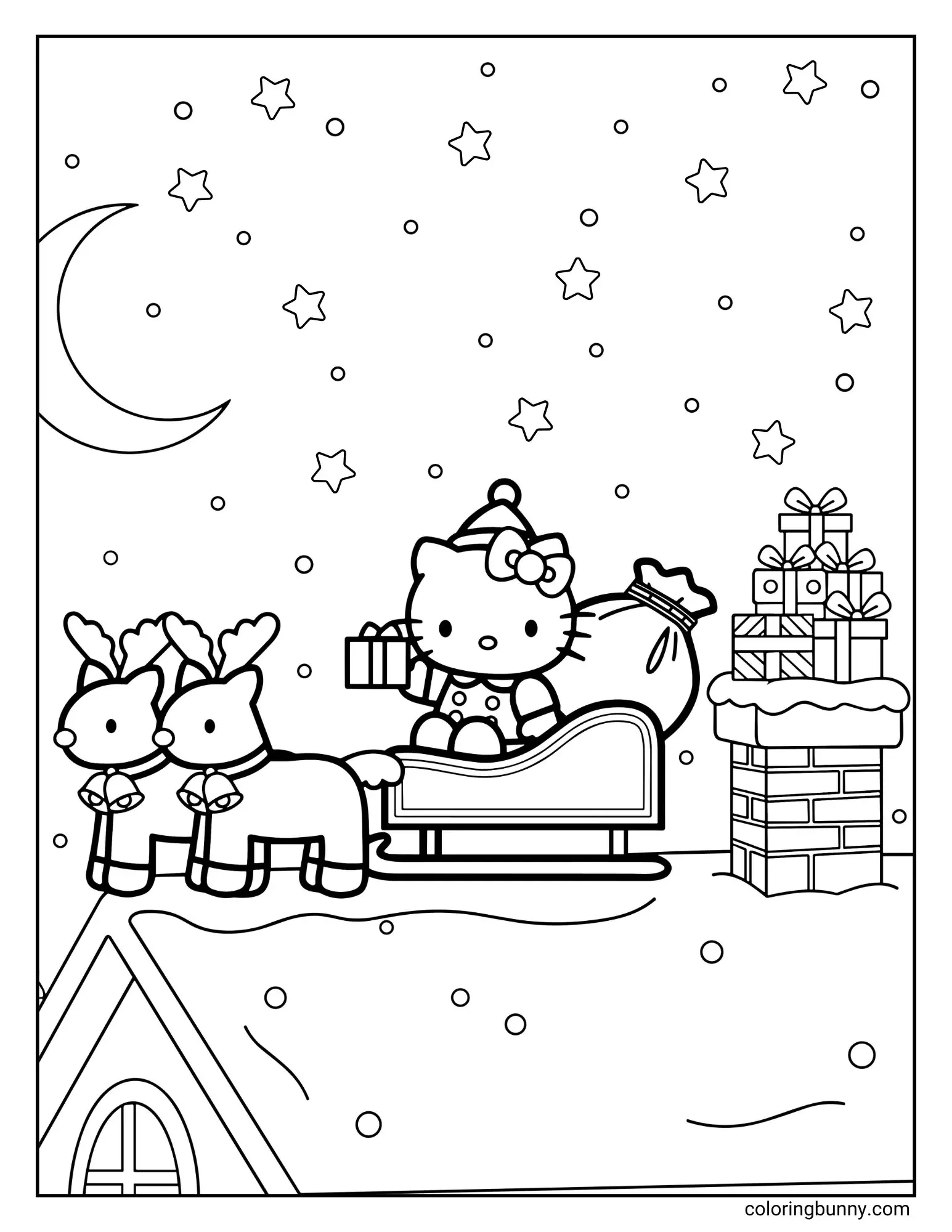 Hello Kitty Christmas Coloring Pages (40 Free Printable Pdfs) inside Hello Kitty Christmas Card Printable