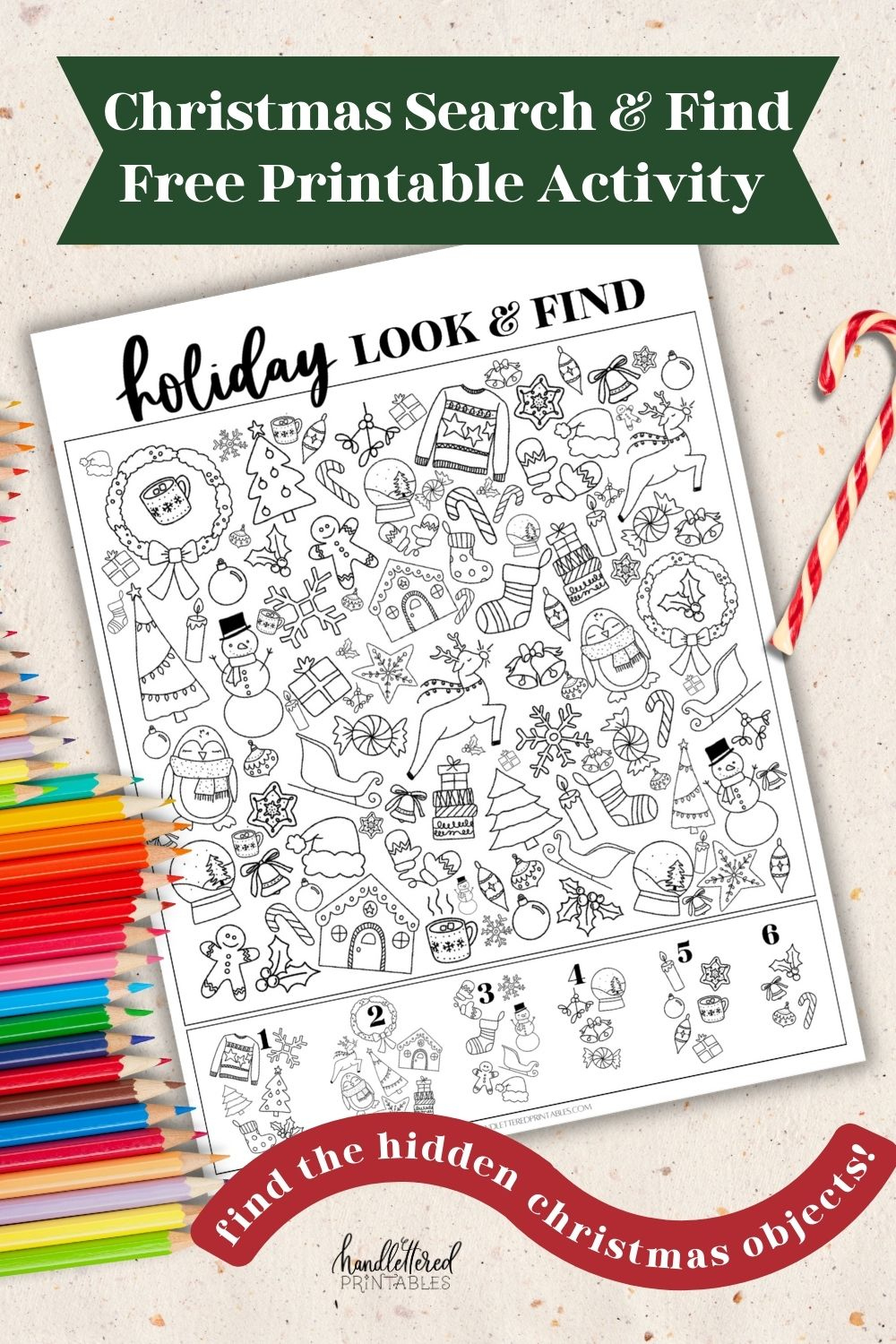 Holiday Look + Find | Find The Hidden Christmas Objects Printable intended for Free Printable Christmas Hidden Pictures