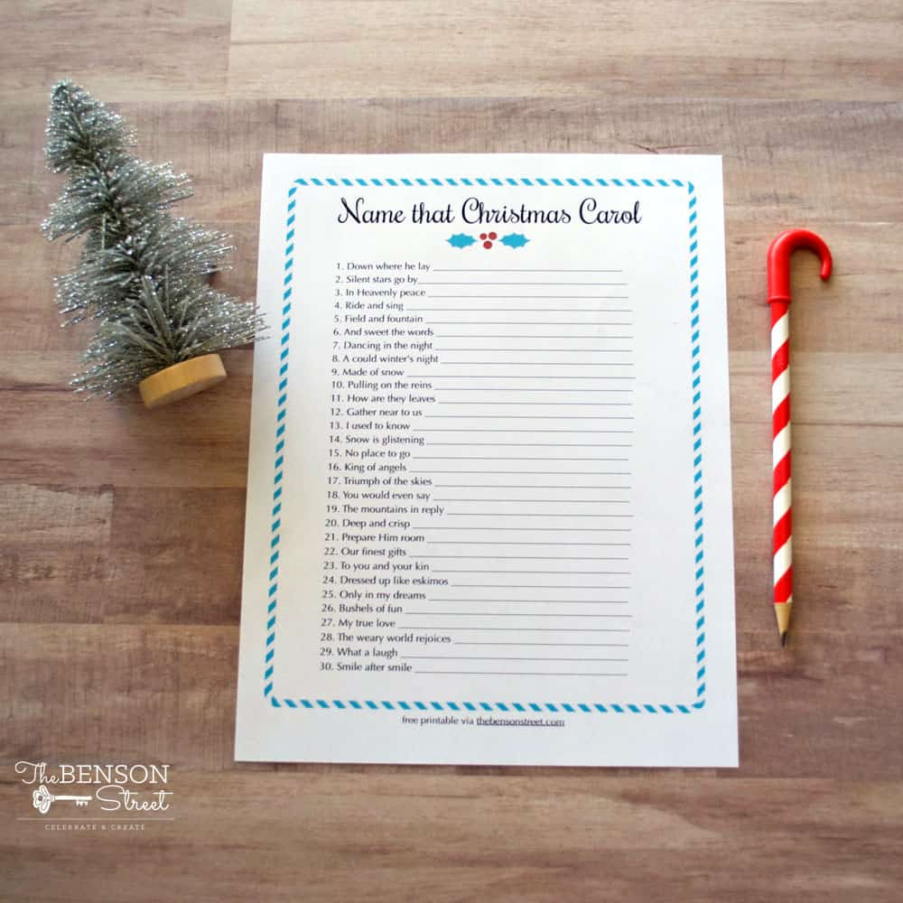 Holiday Party Idea: Name That Christmas Carol Printable Game - The throughout Free Printable Christmas Carol Games