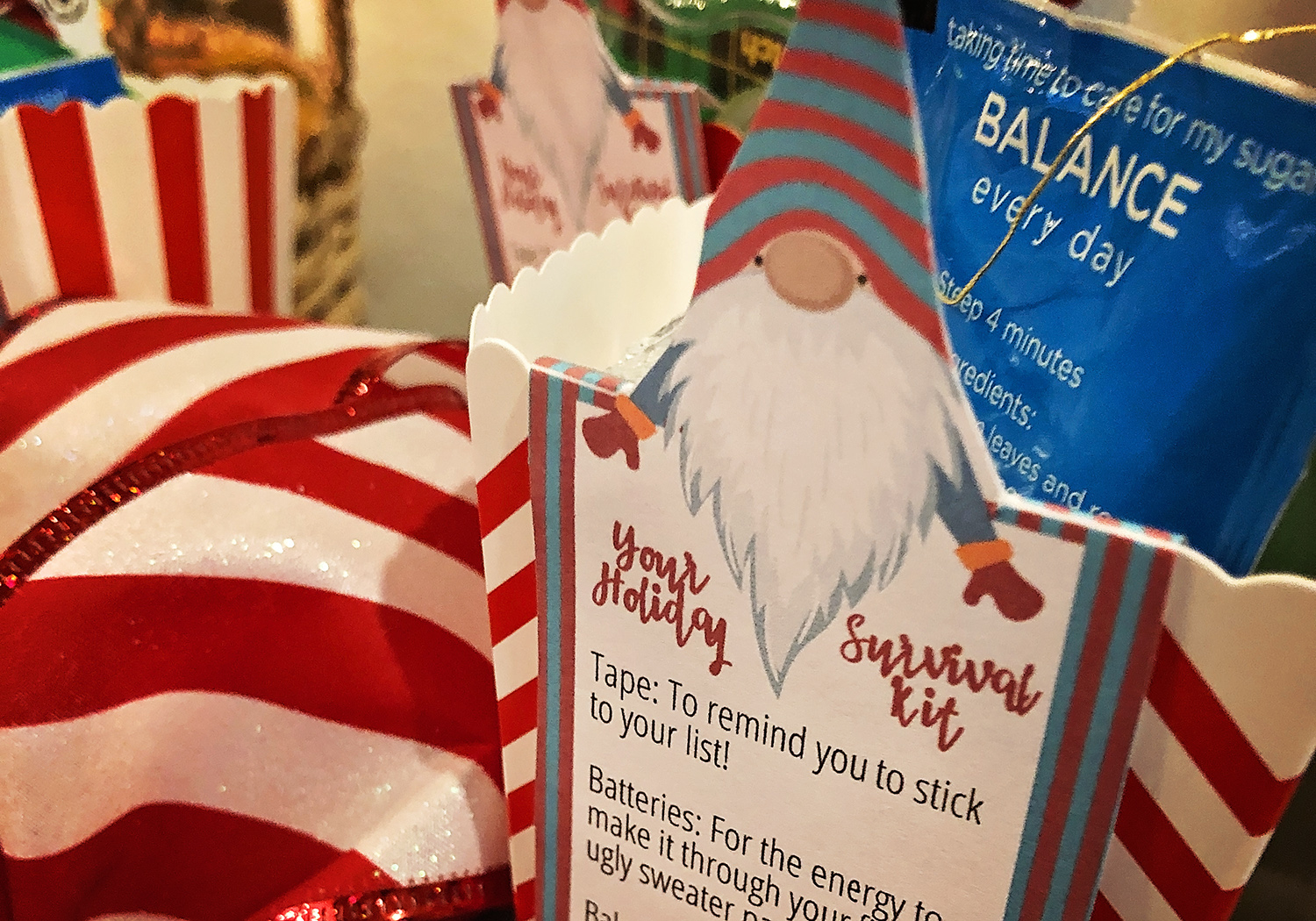 Holiday Survival Kit Party Favors + Free Printable – A Well intended for Printable Christmas Survival Kit