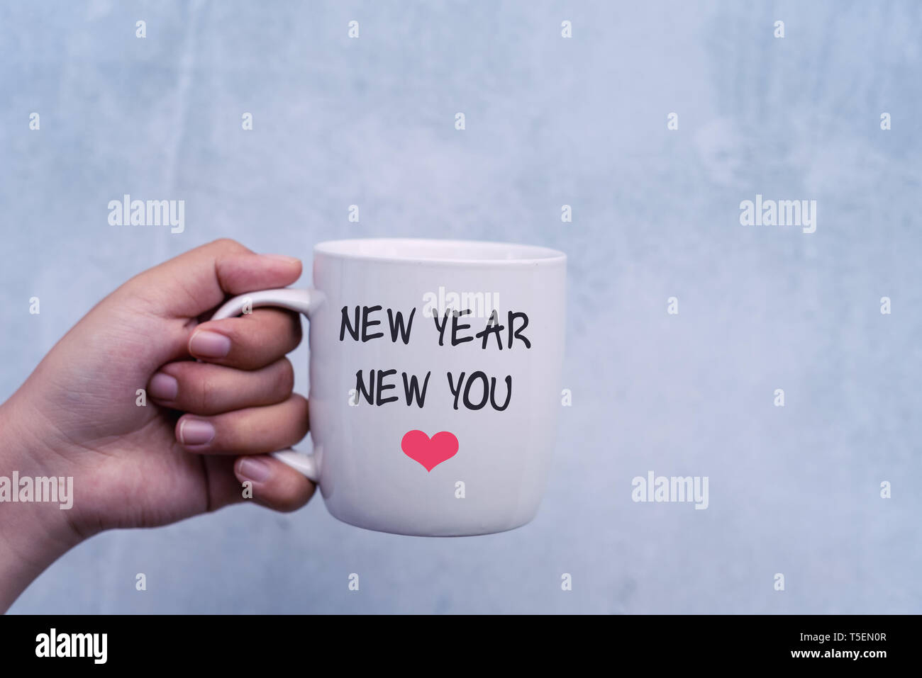 Inspirational Quotes New Year New You Text On Coffee Mug Stock with regard to New Year Coffee Quotes