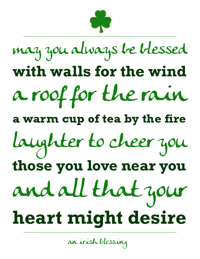 Irish Blessing Printables - A Night Owl Blog with regard to Irish Quotes For New Year