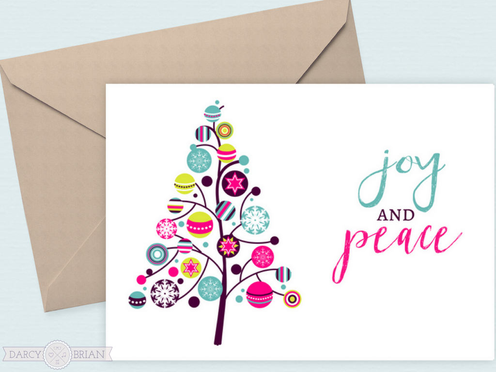 Joy And Peace Free Printable Holiday Cards intended for Printable Christmas Card For Wife