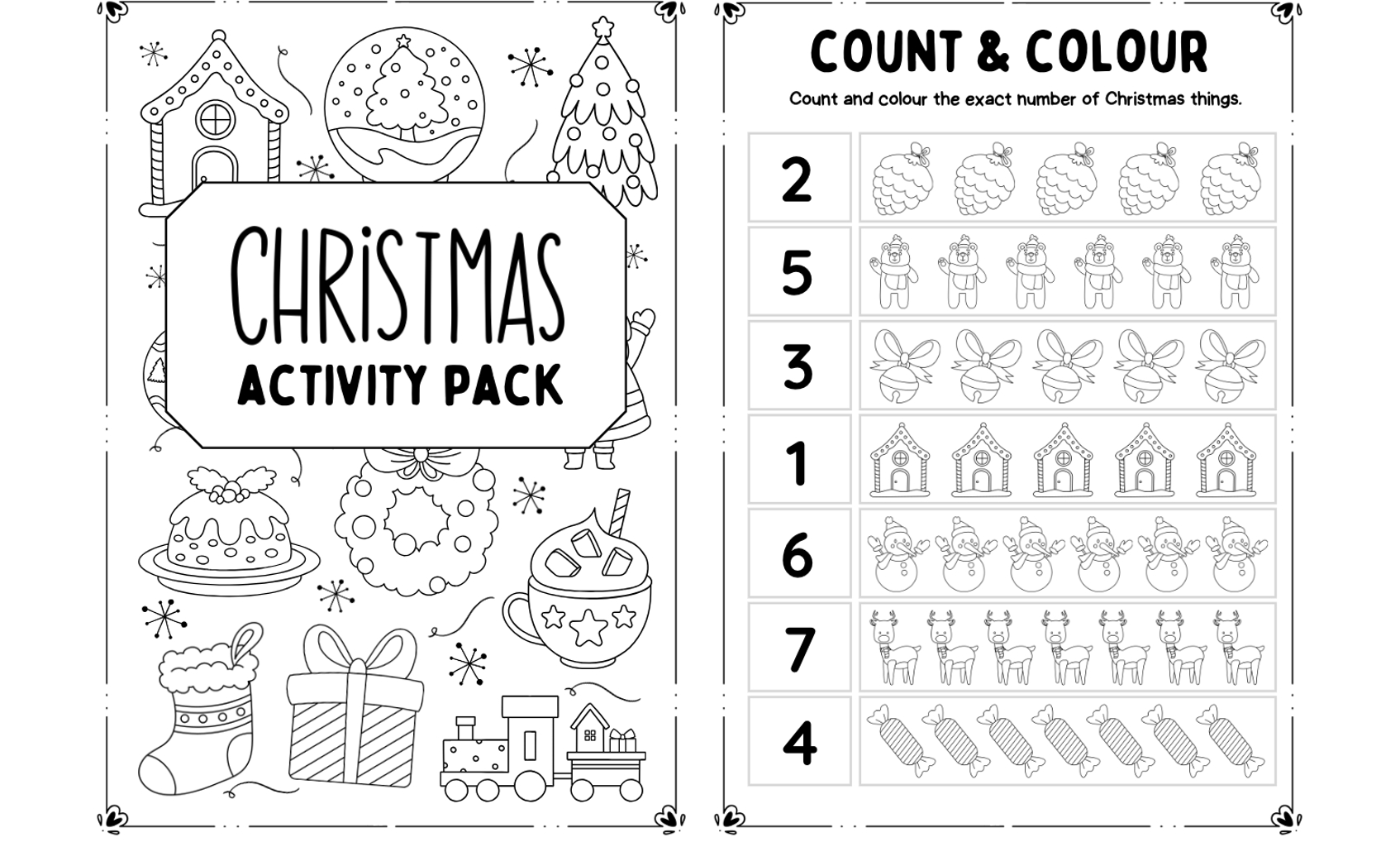 Kids&amp;#039; Christmas Activities: Free Printable Activity Booklet with Christmas Activity Booklet Printable Free