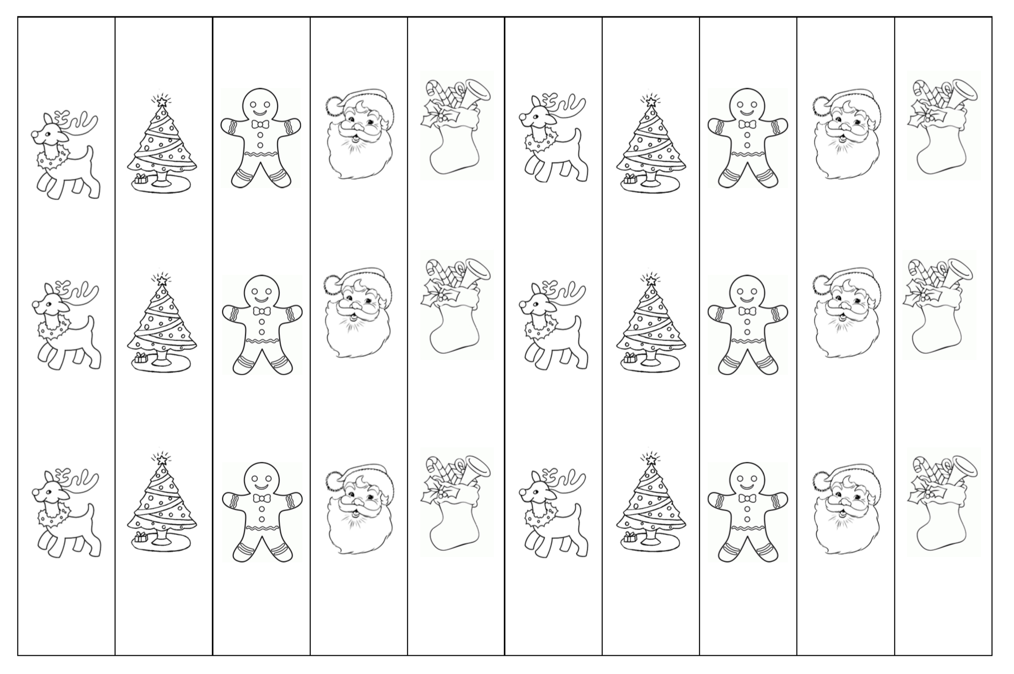 Kids&amp;#039; Christmas Craft Activities: Free Printable Colour-In Paper Chain pertaining to Free Printable Christmas Christmas Paper Chain Template