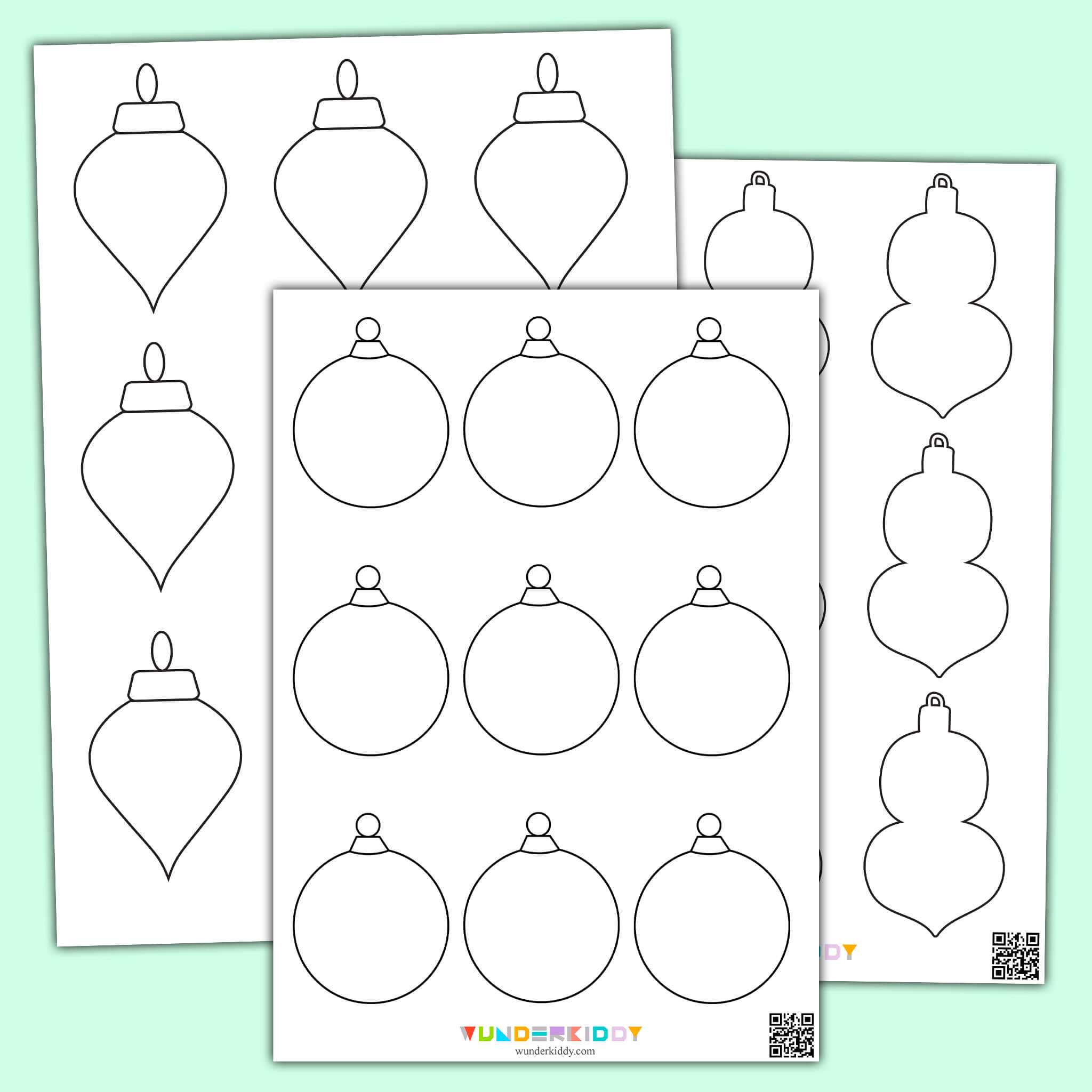 Kostenlose Malvorlage Für Weihnachtsbaumschmuck Als Pdf with regard to Christmas Decoration Printable Templates