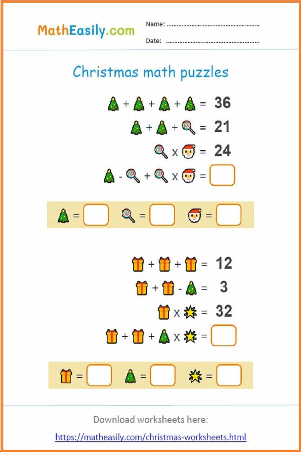 Math Christmas Worksheets Pdf | Free Download 🎄 with Printable Christmas Math Worksheets