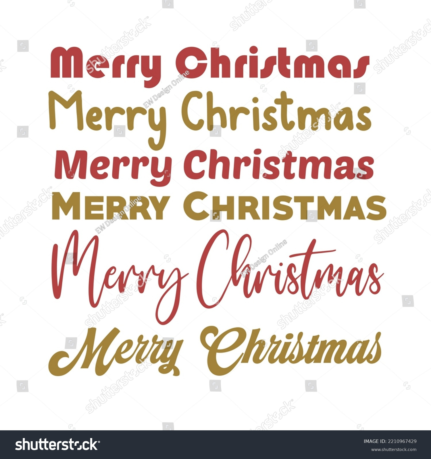 Merry Christmas Calligraphy Typography Text Printable Stock Vector intended for Calligraphy Merry Christmas Printable