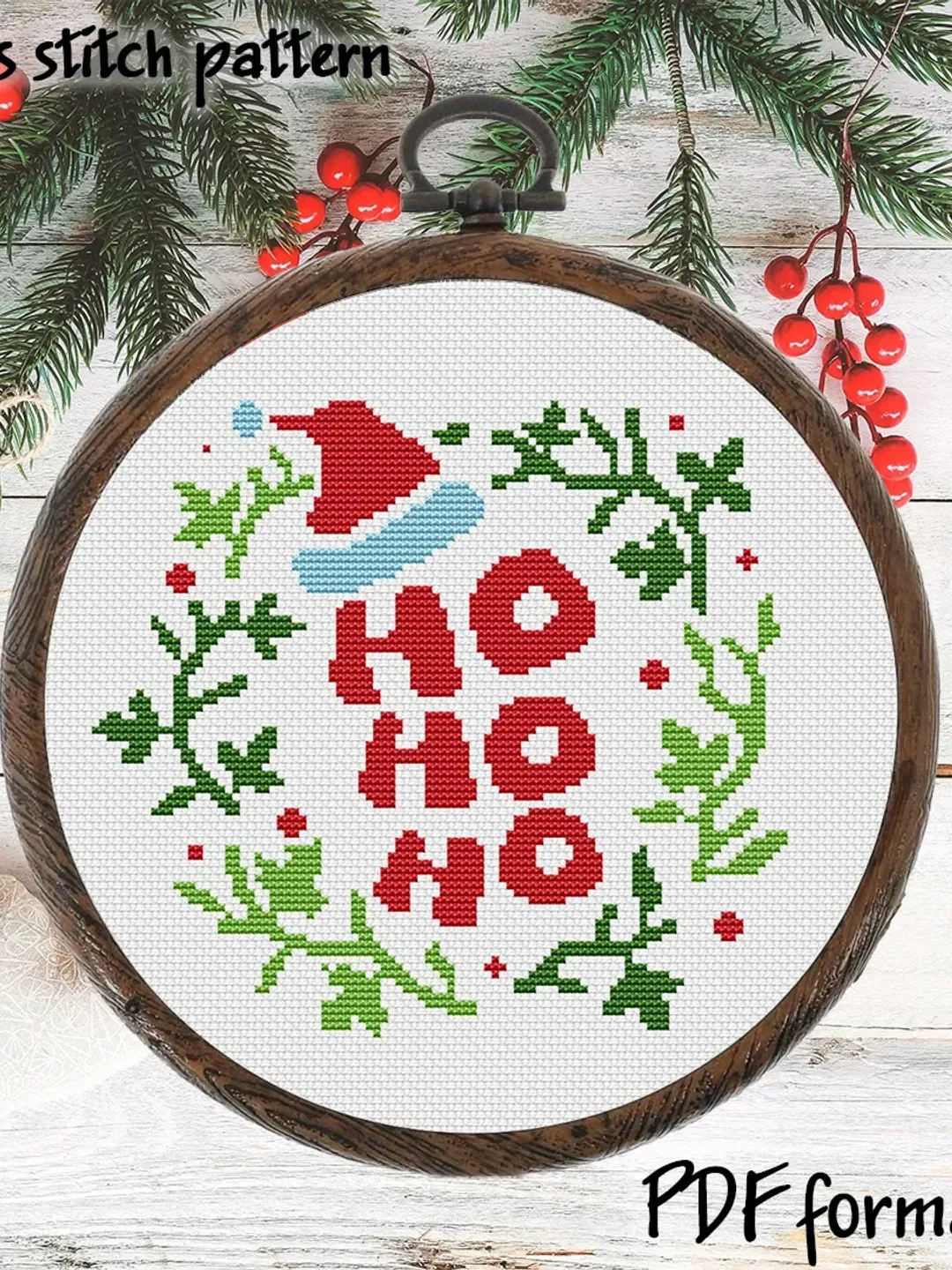 Merry Christmas Cross Stitch Pattern Pdf, Ho-Ho-Ho Easy Cross pertaining to Printable Free Christmas Cross Stitch Patterns