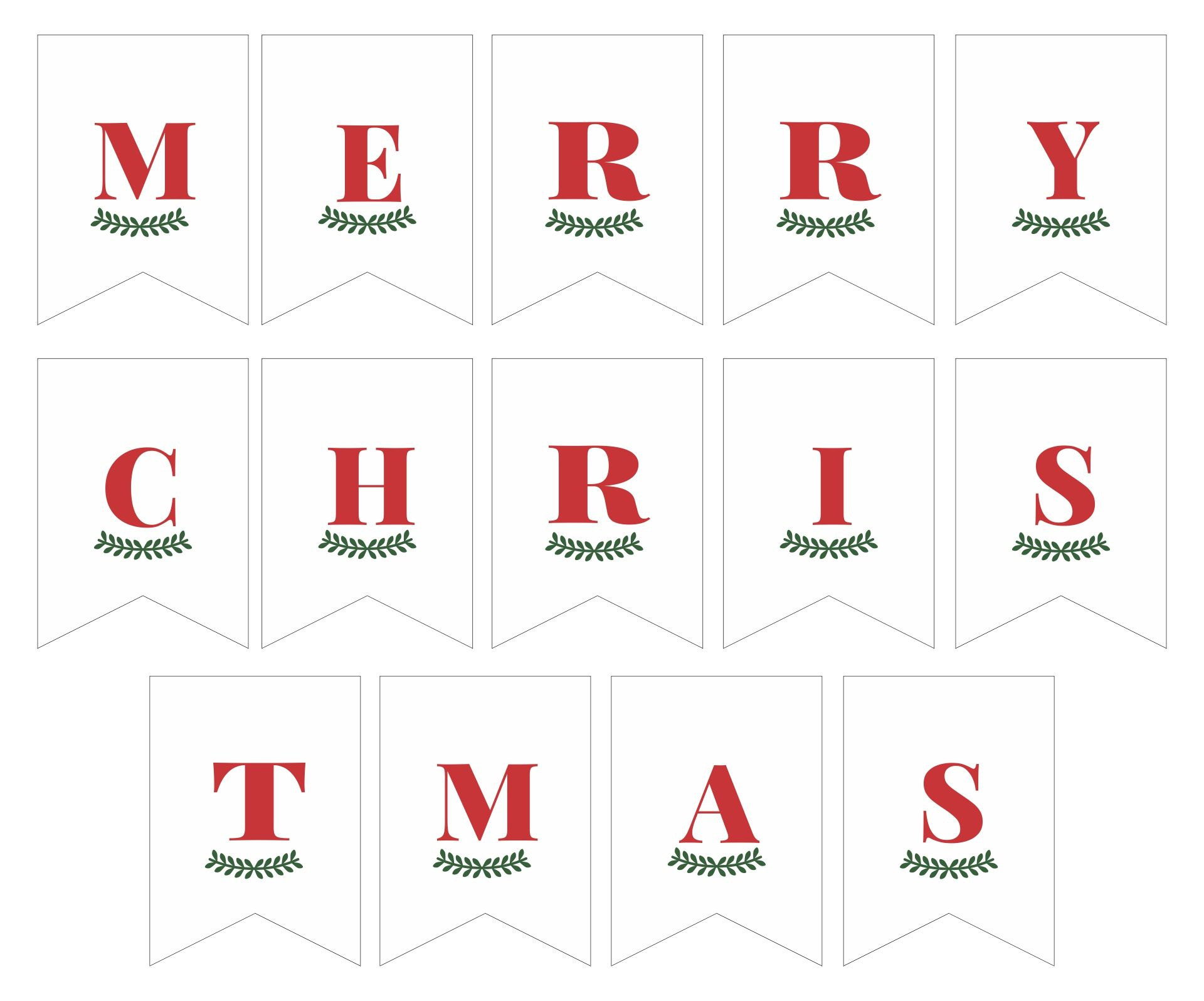 Merry Christmas Lettering - 15 Free Pdf Printables | Printablee in Merry Christmas Letters Printable Free