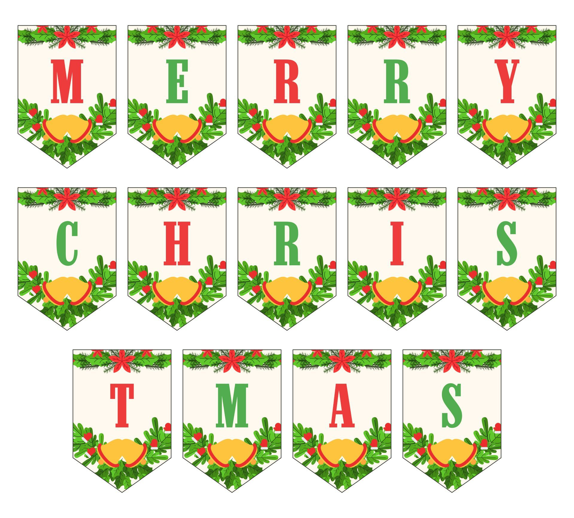 Merry Christmas Printables - Printable Party Favors regarding Merry Christmas Letters Printable Free