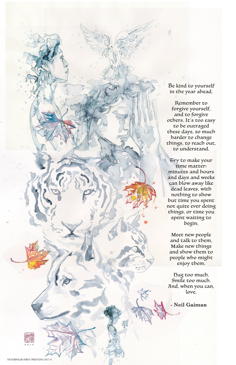 Neil Gaiman&amp;#039;S New Year&amp;#039;S Wish Print. A New Print For #Newyears I within New Year Quote Neil Gaiman