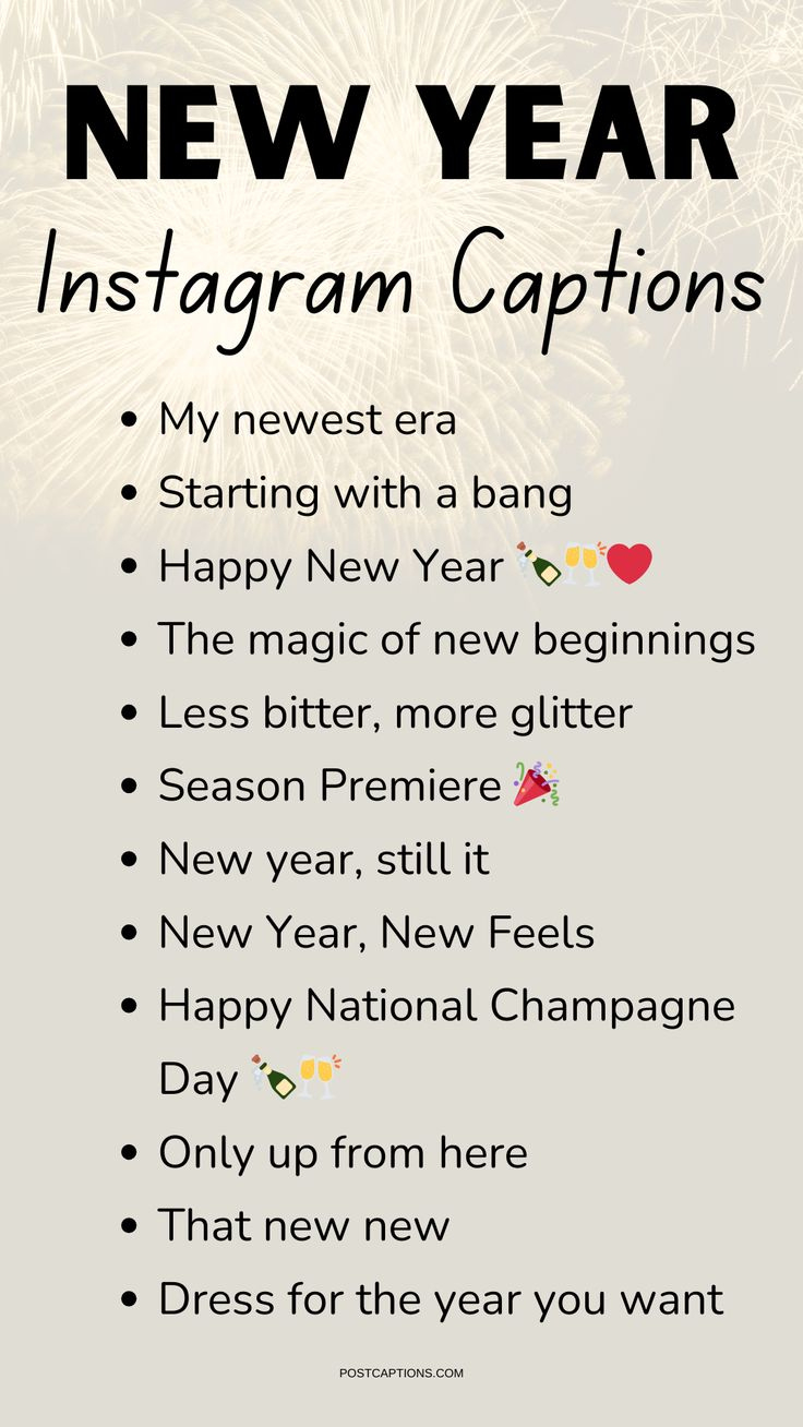 New Year Instagram Captions with New Year Quotes Instagram