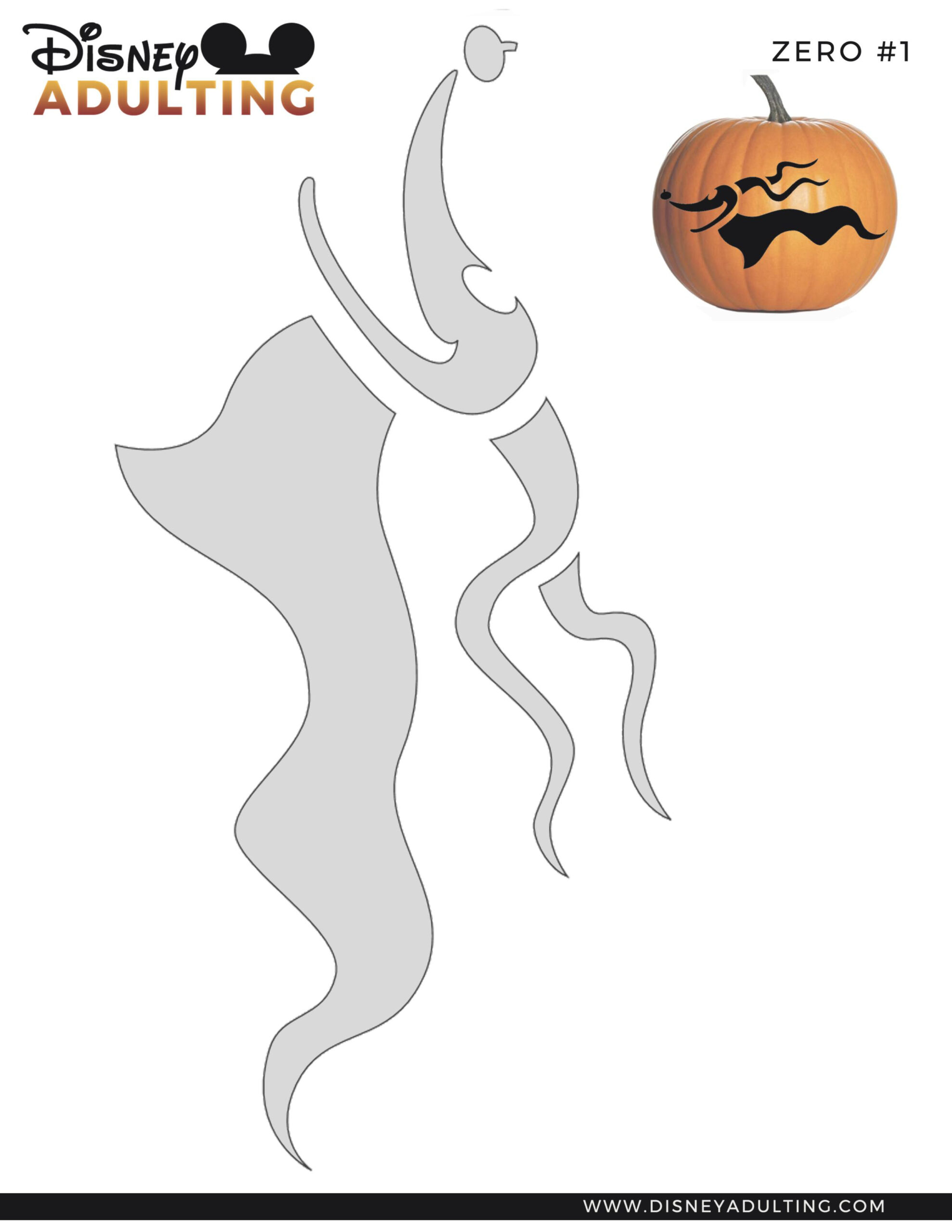 Nightmare Before Christmas: Zero (Pumpkin Stencil - Pumpkin within Nightmare Before Christmas Pumpkin Stencils Free Printable