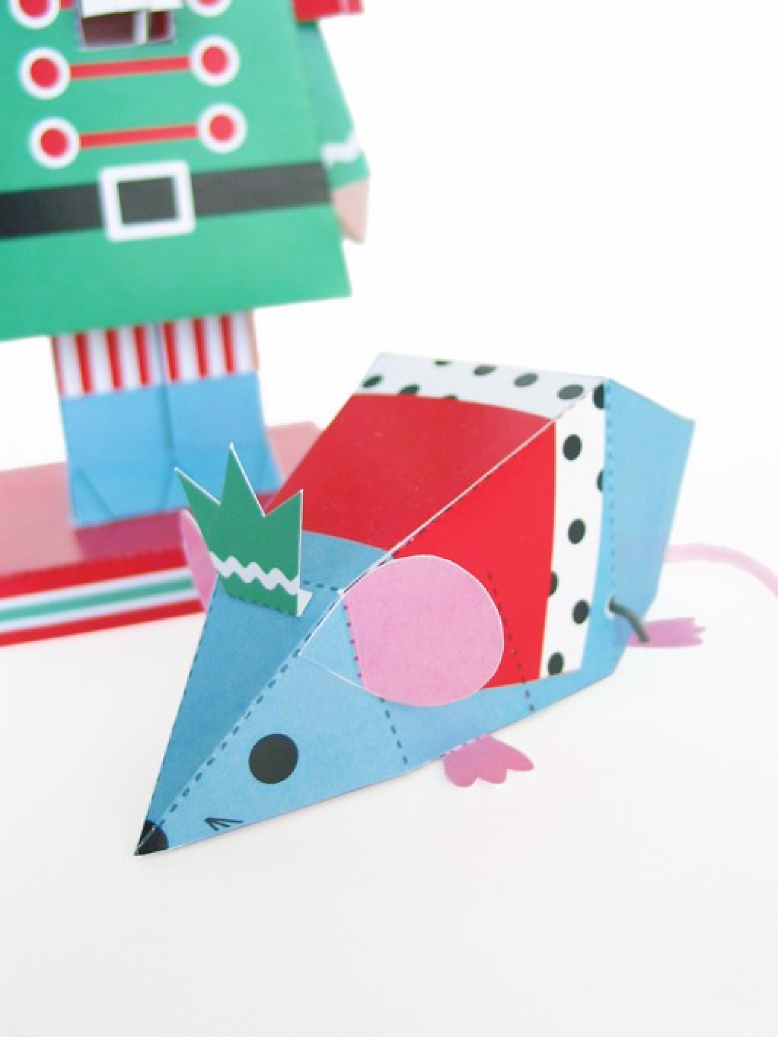 Nutcracker And Mouse King Holiday Toys Printable Paper Craft within Christmas Paper Toys Printable