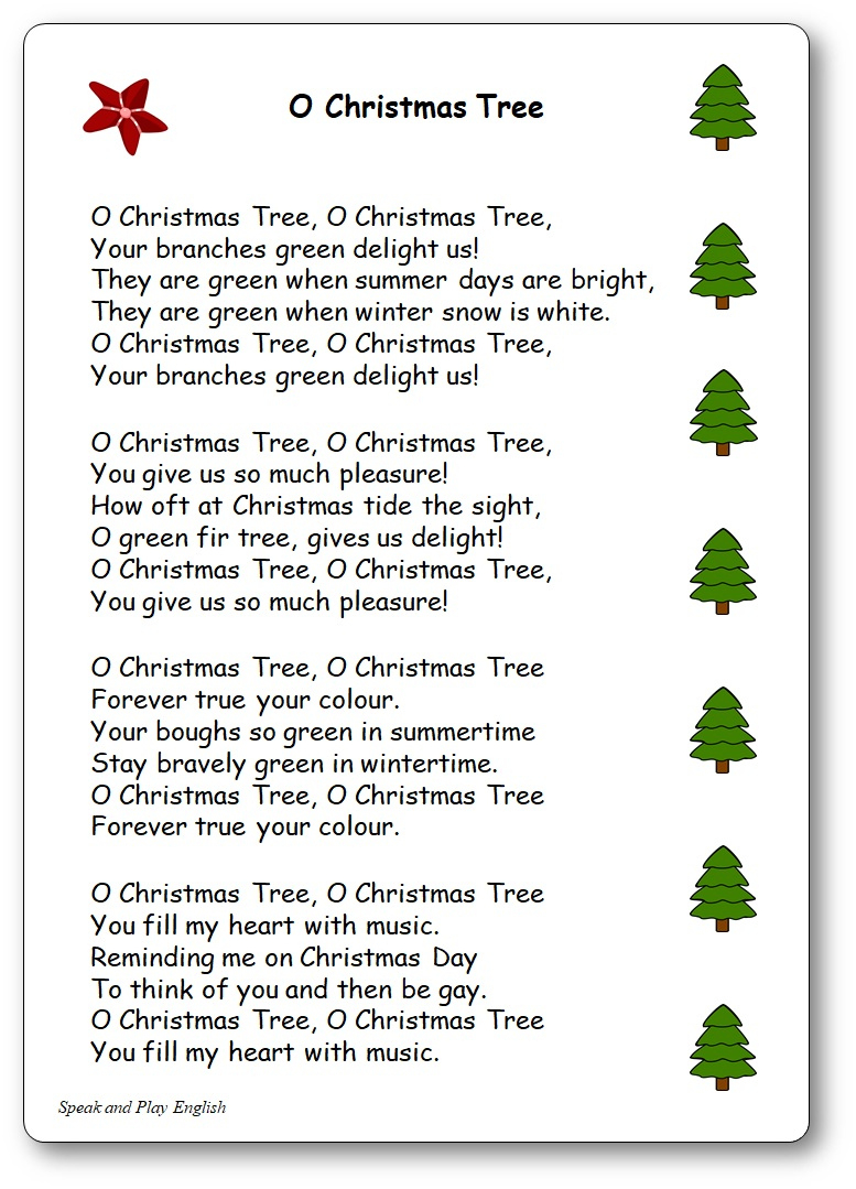 Oh Christmas Tree Oh Christmas Tree throughout Printable Oh Christmas Tree Lyrics