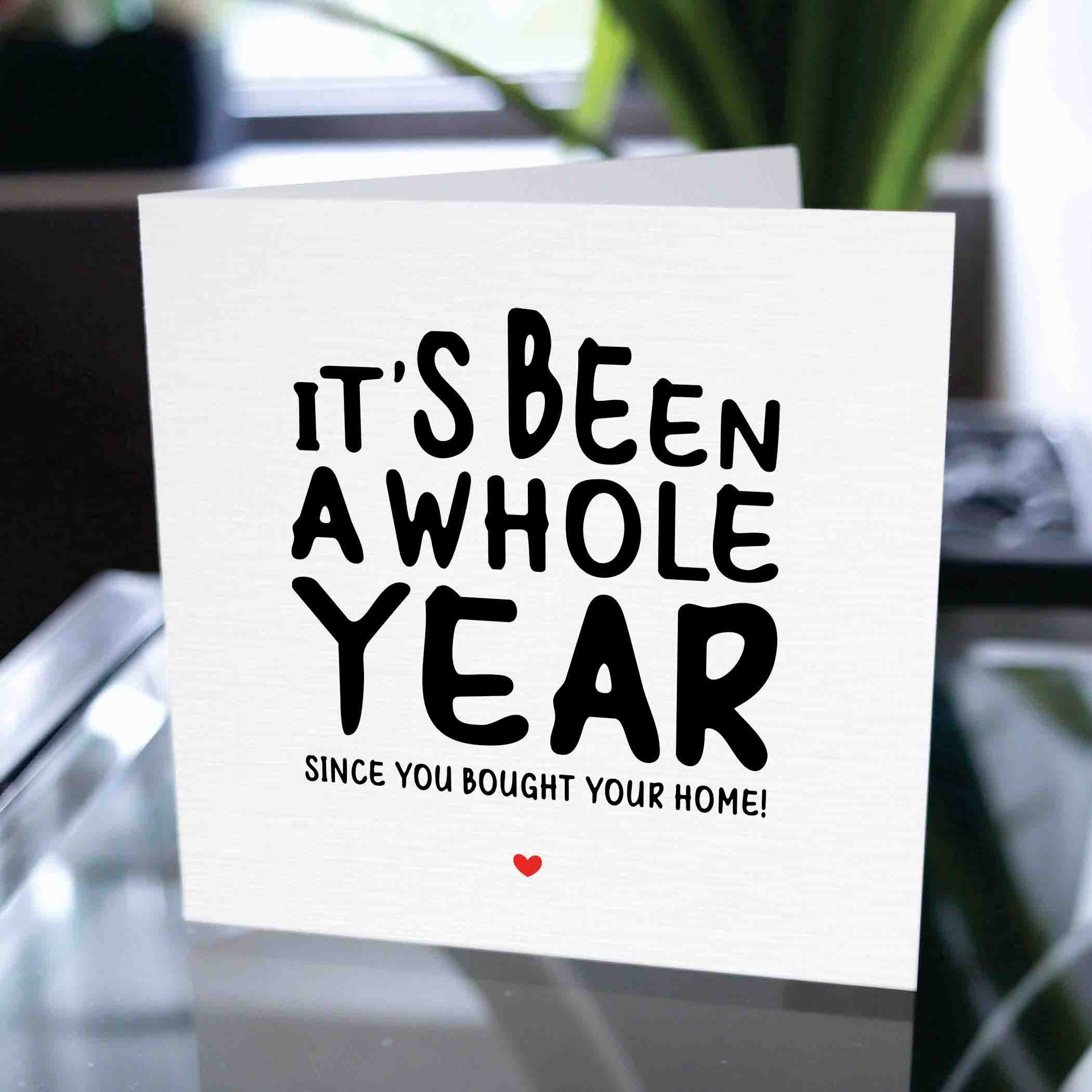 One Year House Anniversary Card - Etsy within New Year New Home Quotes