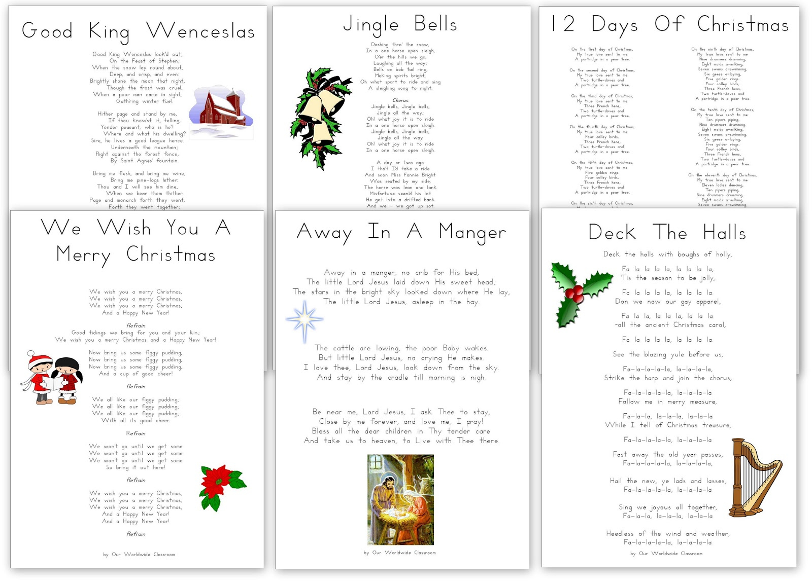 Our Worldwide Classroom: Free Printable Christmas Carols And Songs inside Printable Christmas Caroling Songs