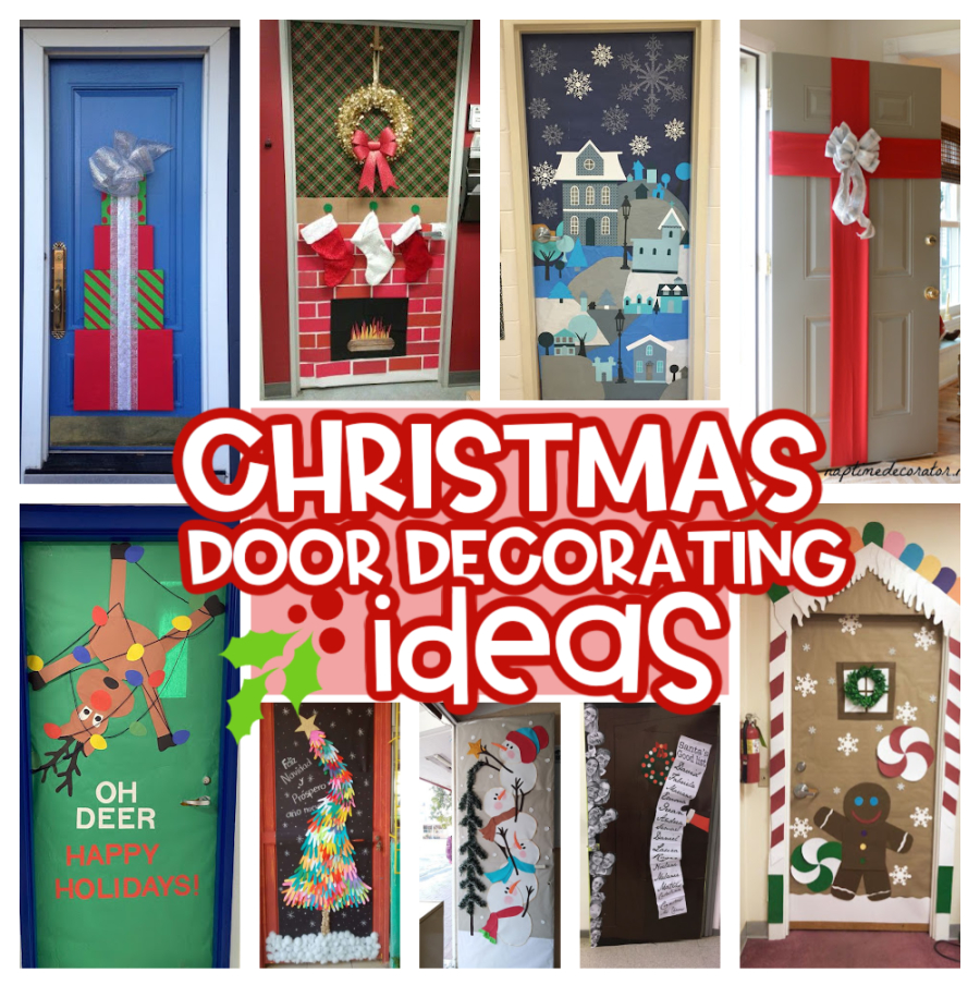 Over 40 Diy Christmas Door Decorations - A Girl And A Glue Gun intended for Printable Christmas Door Decorations