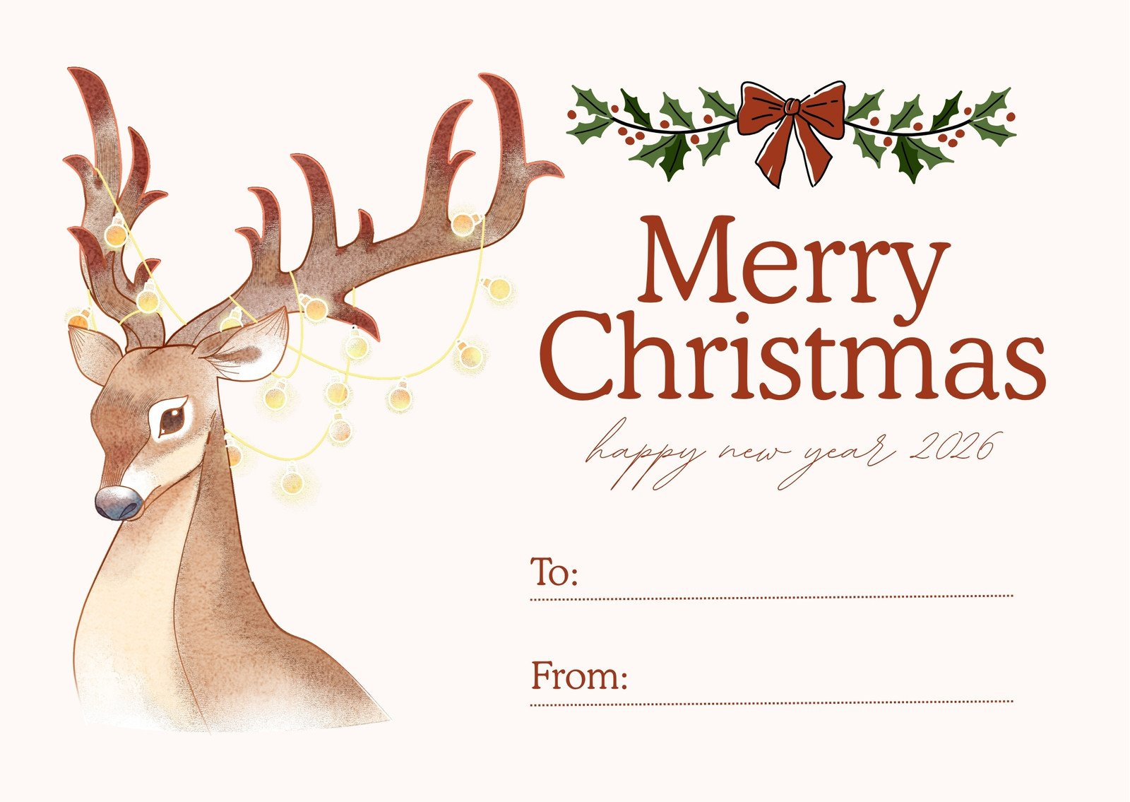 Page 13 - Free Printable, Customizable Holiday Card Templates | Canva intended for Christmas Greeting Card Free Printable