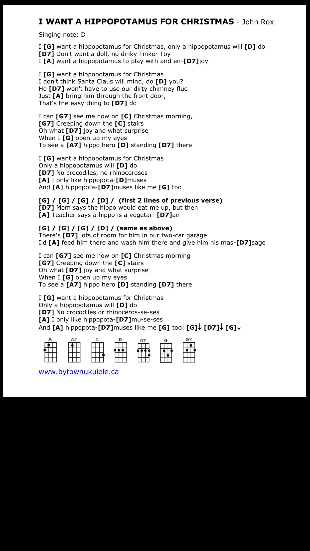 Pin Page - Worksheets Library within Printable Lyrics To I Want A Hippopotamus For Christmas