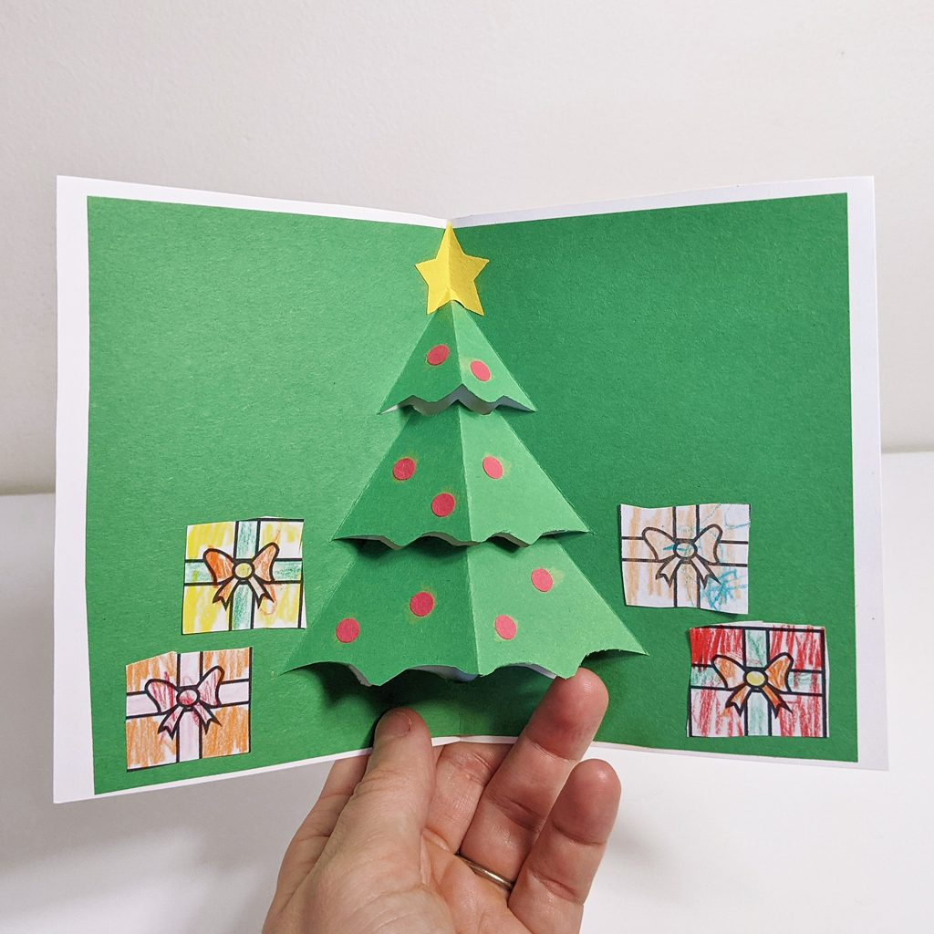 Pop Up Christmas Tree Card - Raising Hooks inside Pop Up Christmas Card Printable