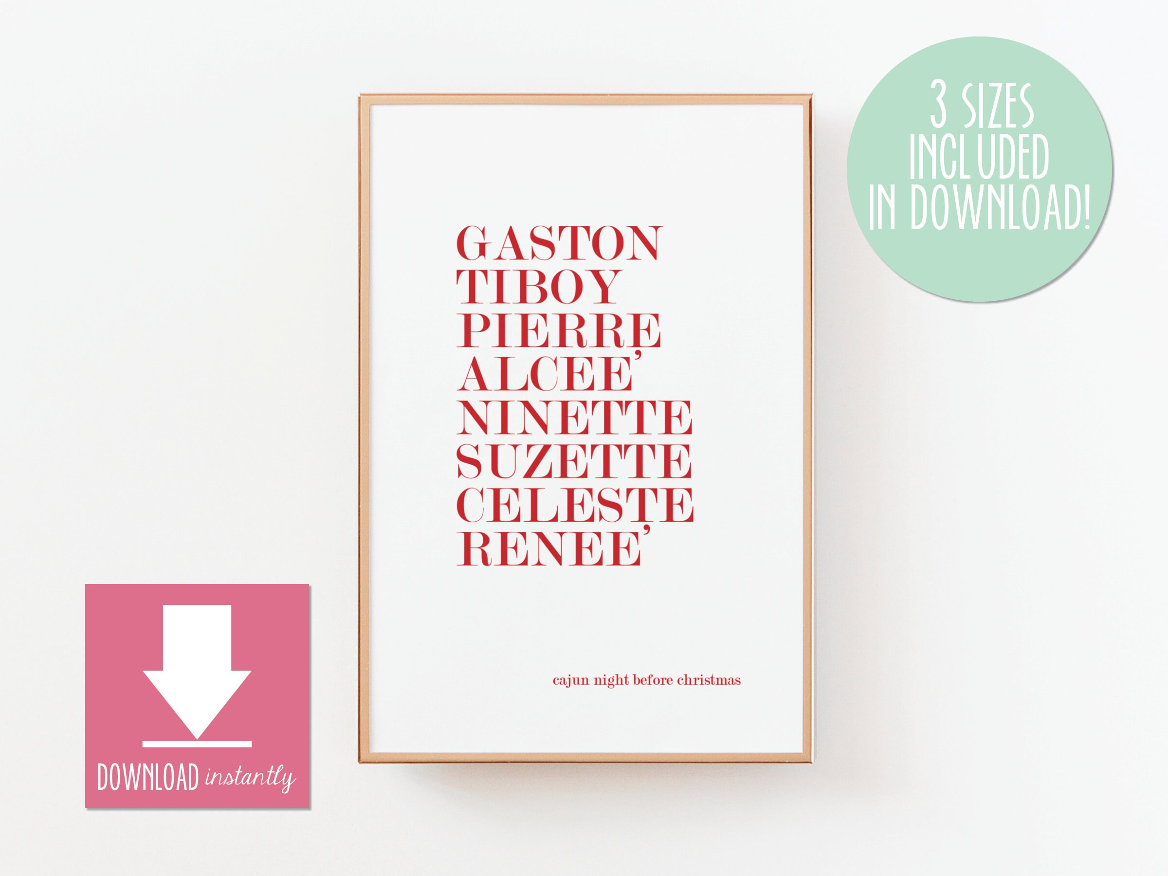 Printable Cajun Night Before Christmas, 8 Cajun Reindeer: Instant regarding Cajun Night Before Christmas Text Printable