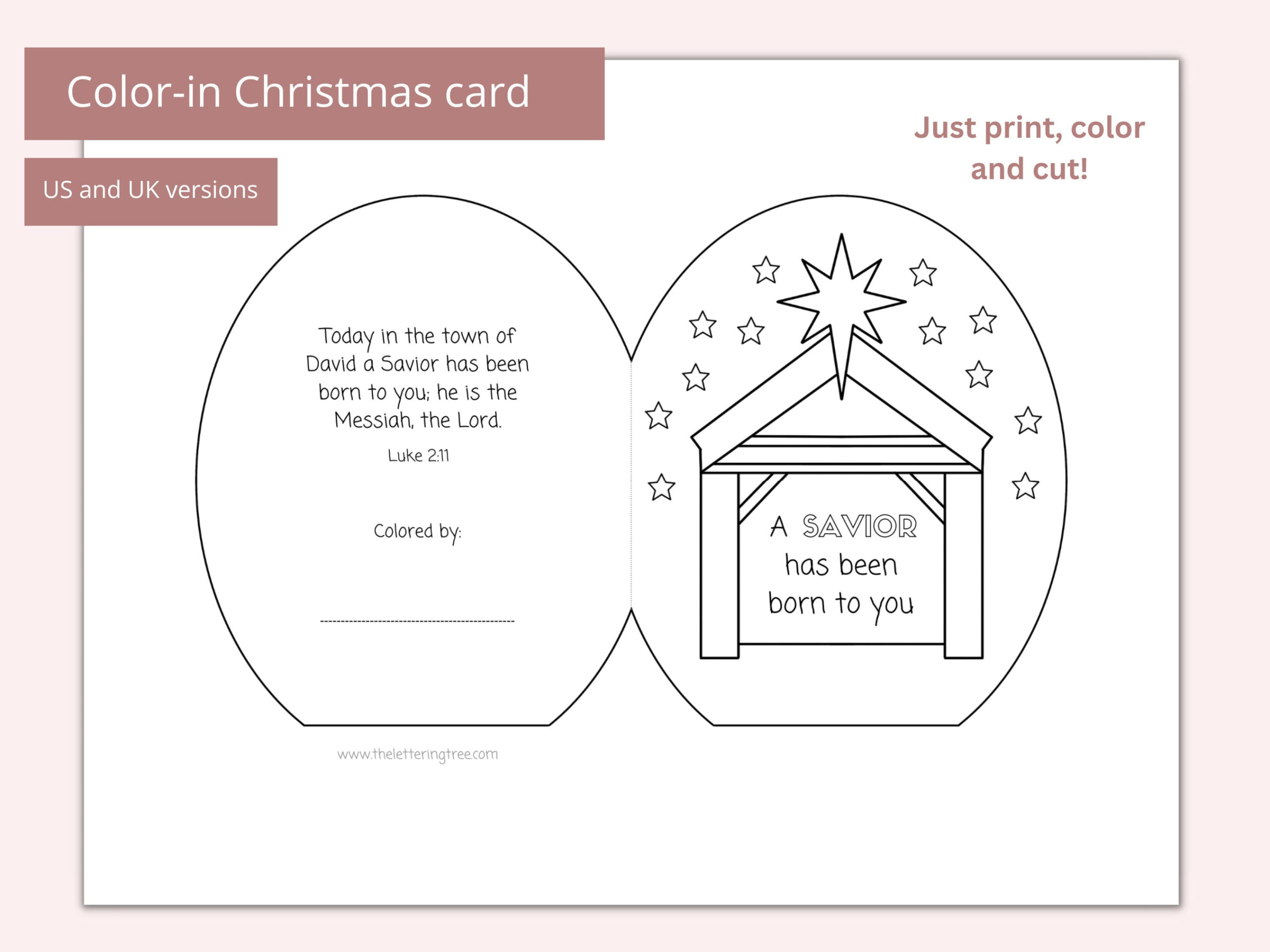 Printable Christmas Card | Christian Christmas Craft | Bible inside Christian Christmas Card Printable