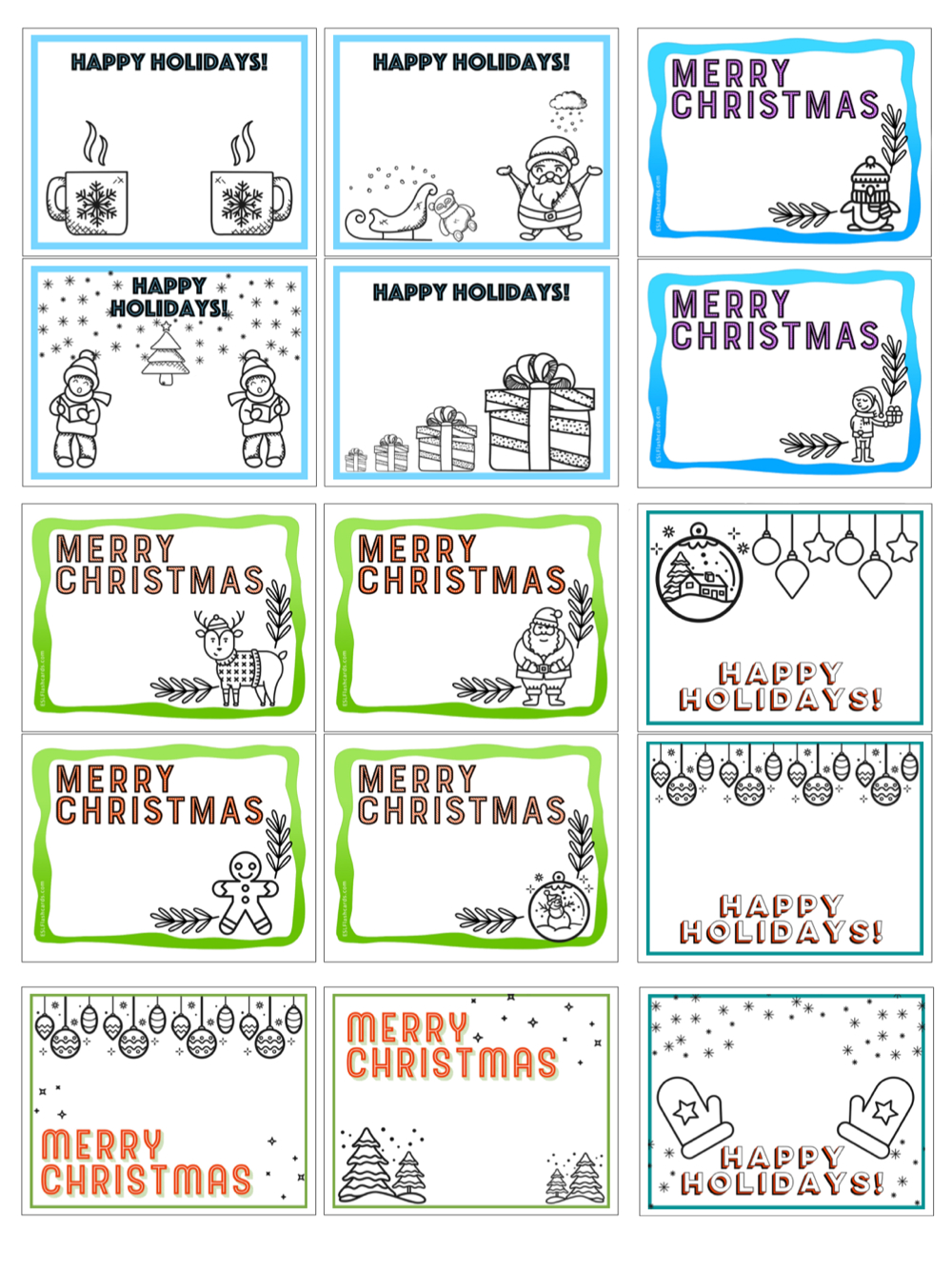 Printable Christmas Cards – Esl Flashcards with regard to Christmas Card Printable