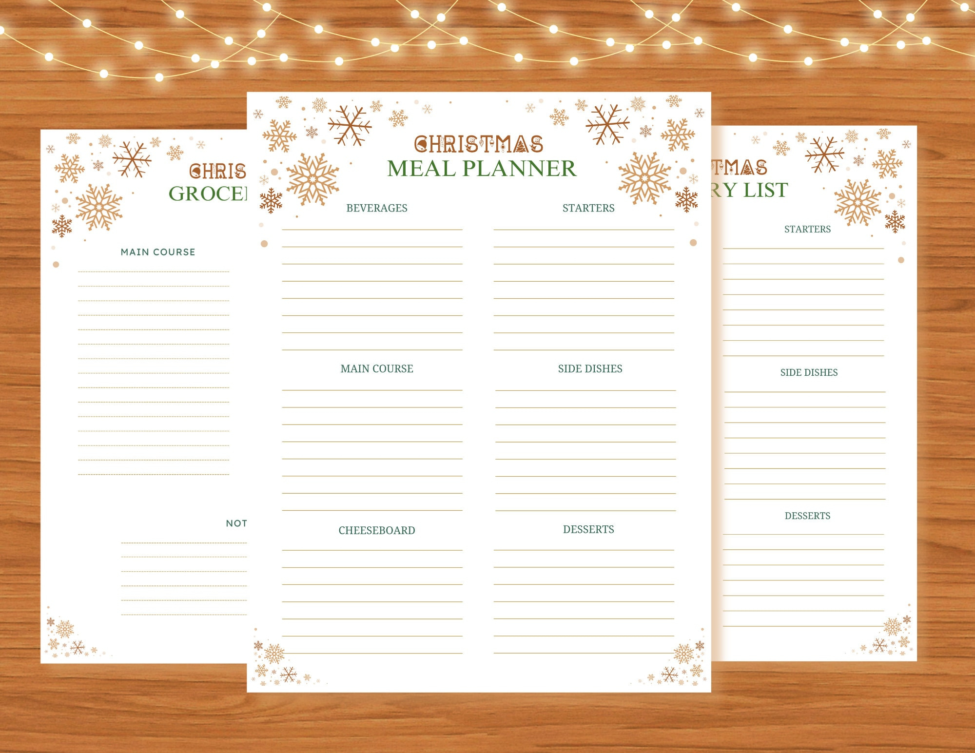Printable Christmas Dinner Planner &amp;amp; Grocery List | Editable pertaining to Christmas Dinner Planner Printable