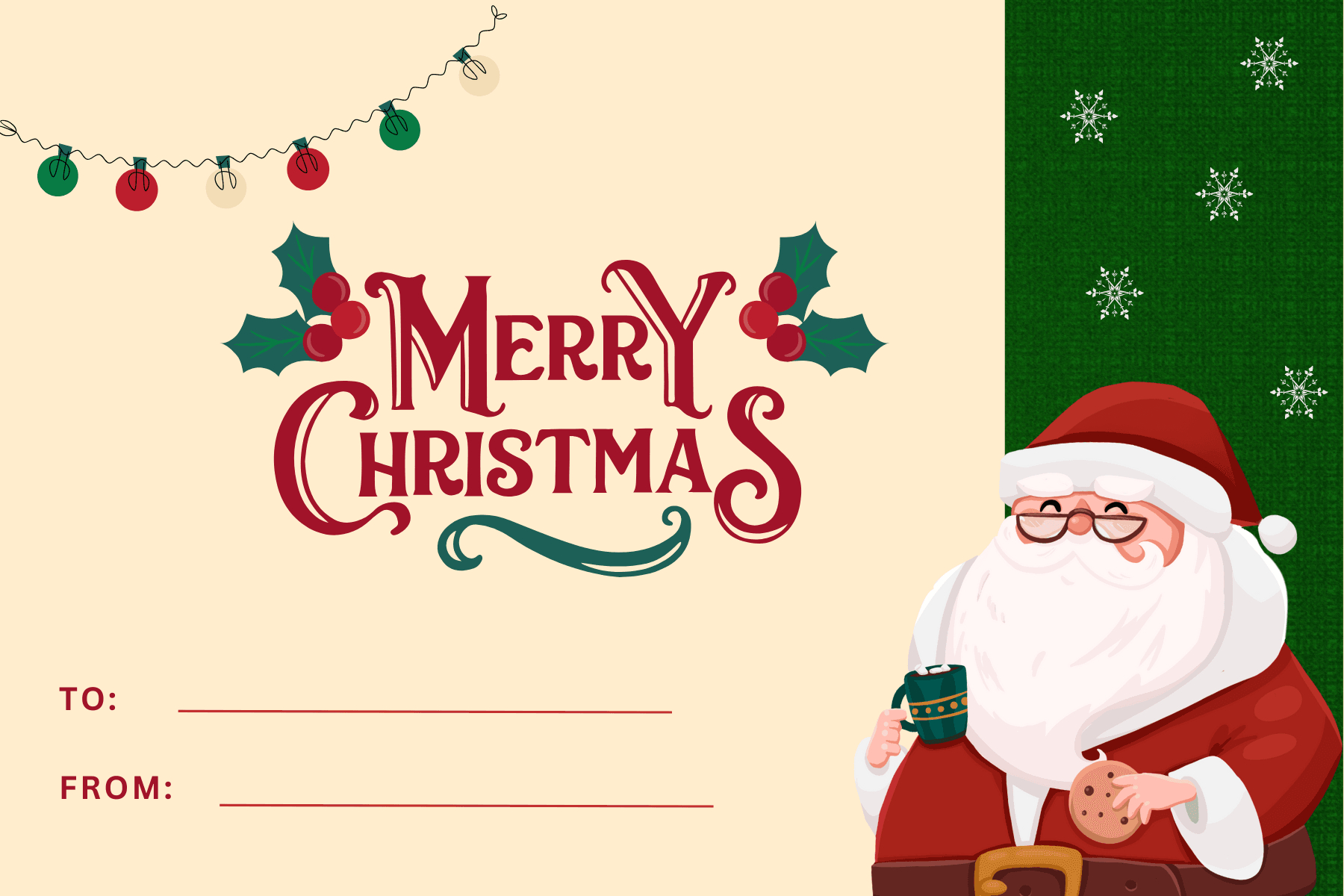 Printable Christmas Gift Carddelenalirio - Raket.ph within Printable Merry Christmas Gift Card