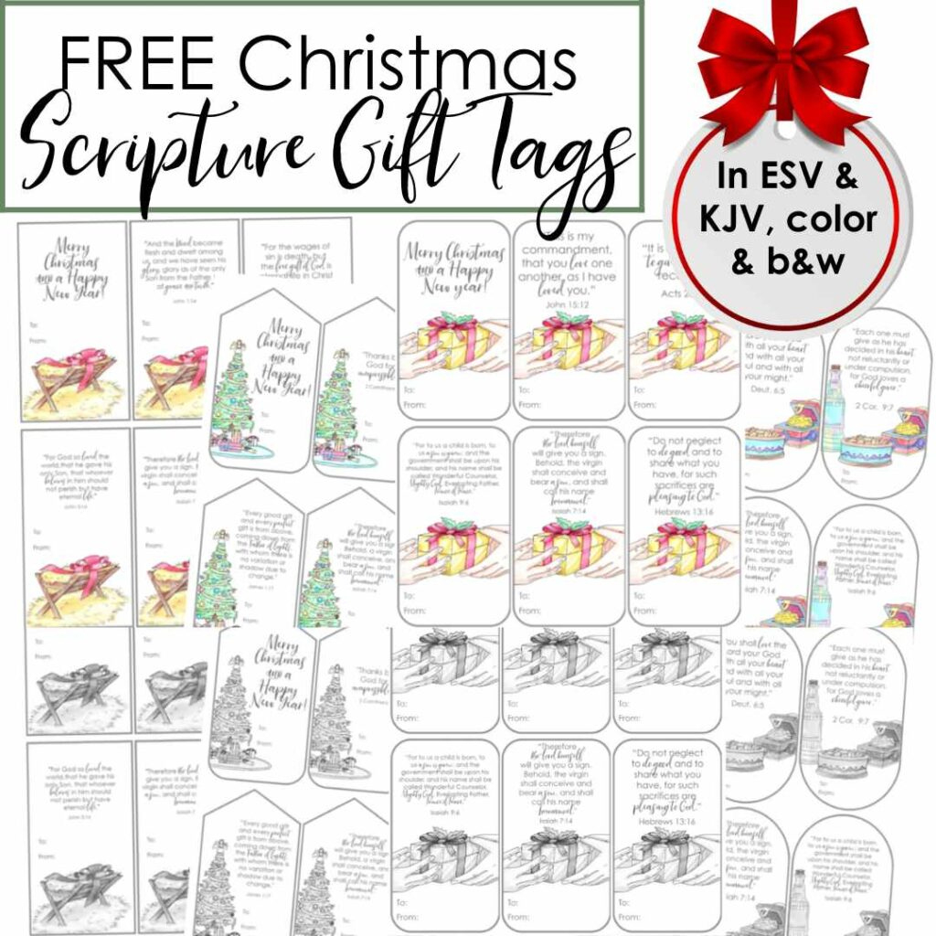 Printable Christmas Gift Tags With Scripture within Printable Christmas Present Labels