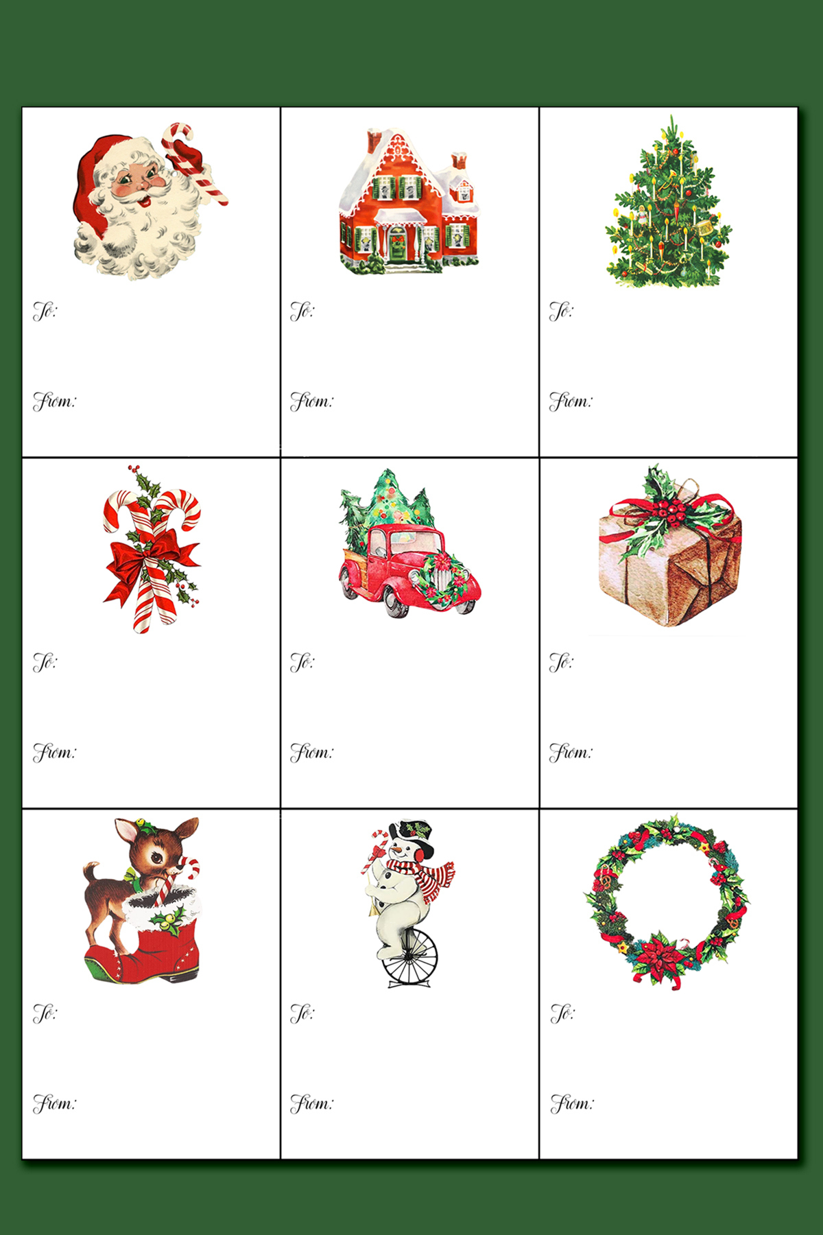 Printable Christmas Labels For Gifts for To and From Christmas Labels Printable