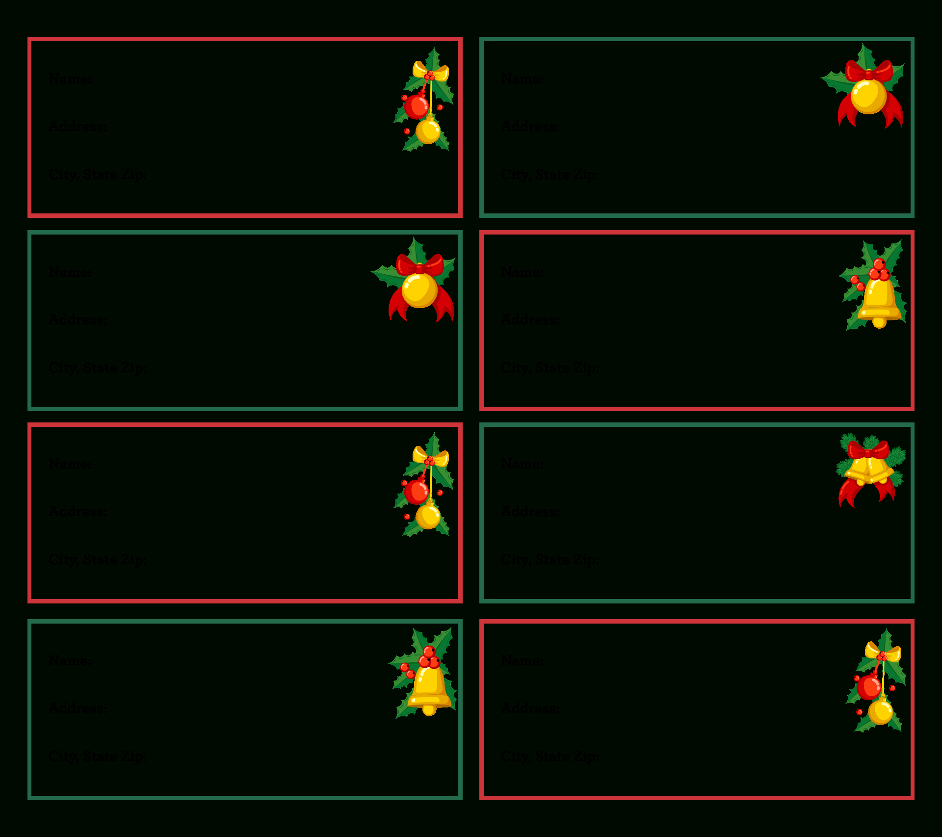 Printable Christmas Mailing Labels - Printable Party Favors for Printable Christmas Mailing Labels