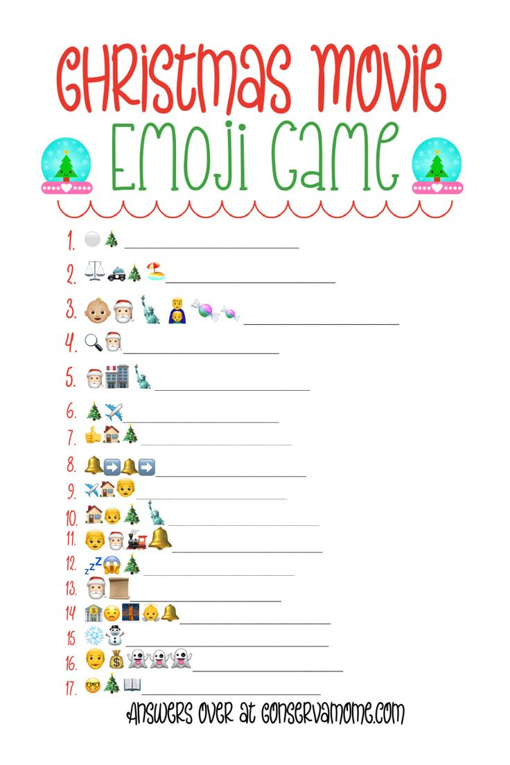 Printable Christmas Movie Emoji Game within Printable Christmas Emoji Game