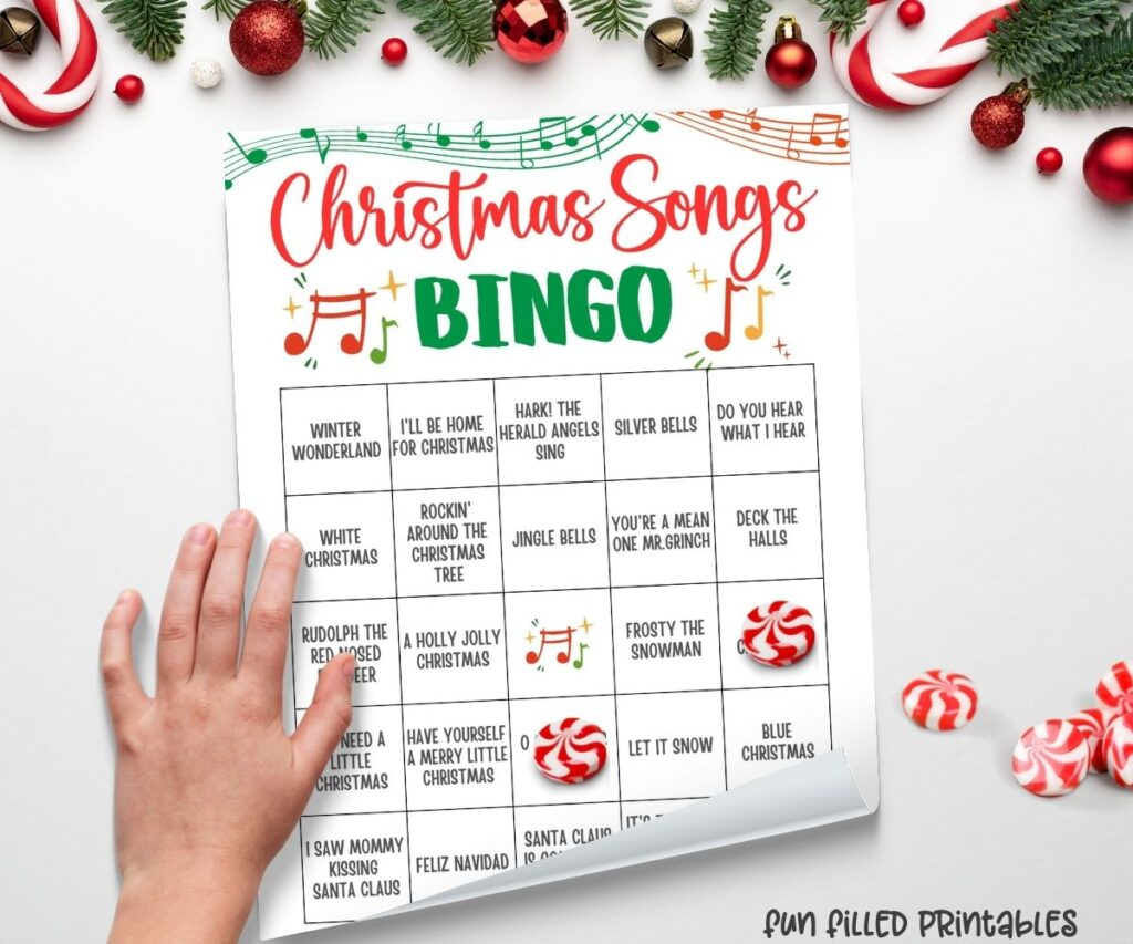 Printable Christmas Music Bingo: Festive And Fun For All Ages with Free Printable Christmas Song Bingo